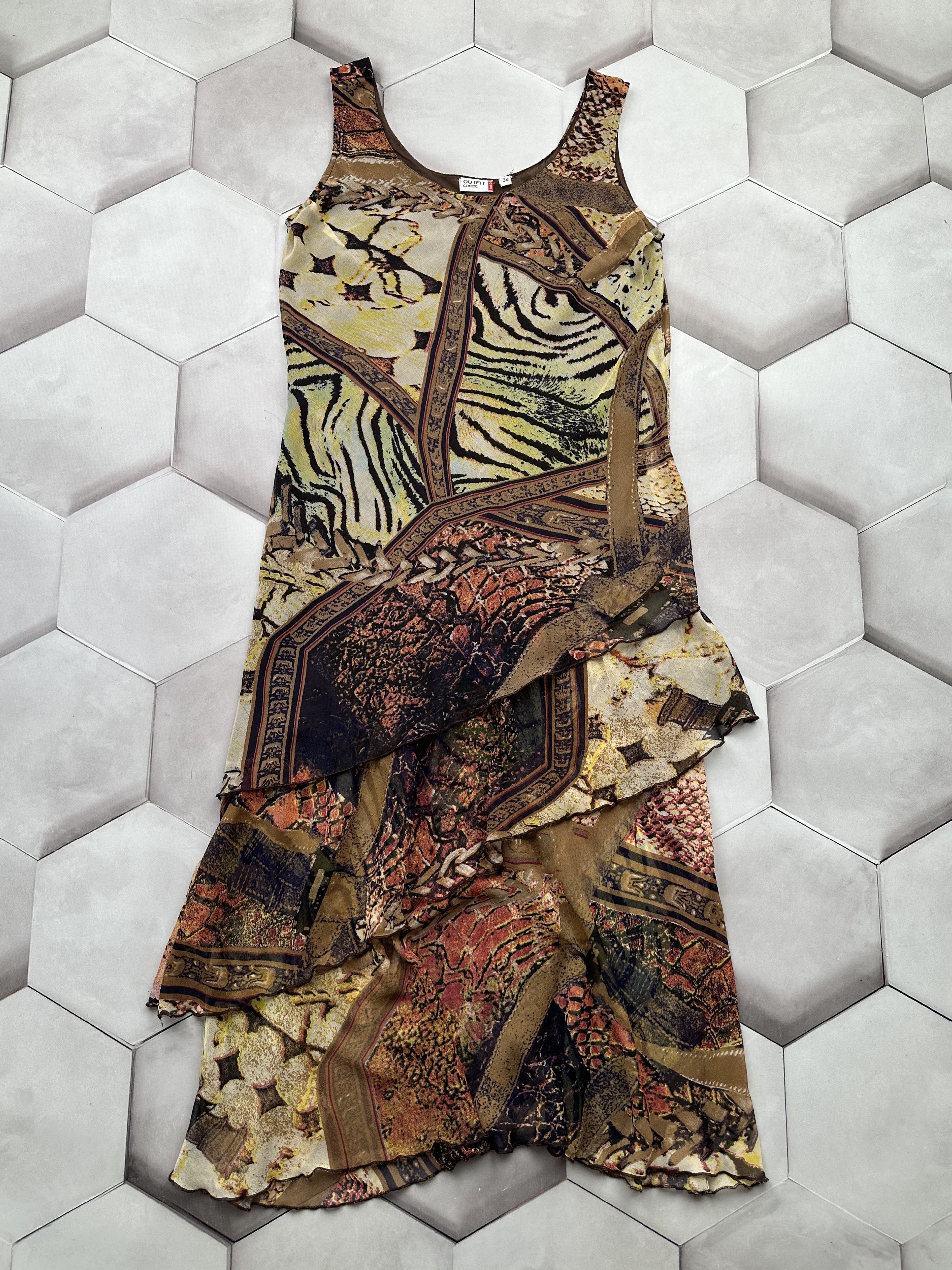 image of Vintage Printed Flare Maxi Dress, Women's (Size XS)