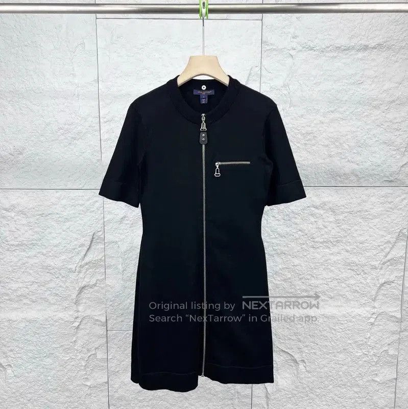 Louis Vuitton Louis Vuitton Black Cotton Dress Size S . Size S / US 4 / IT 40 - 1 Thumbnail