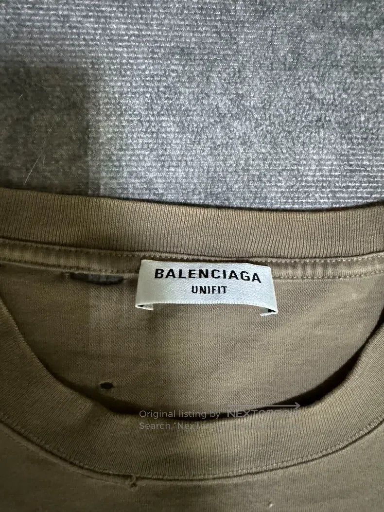 Balenciaga Brown Big Destroyed Short Sleeve