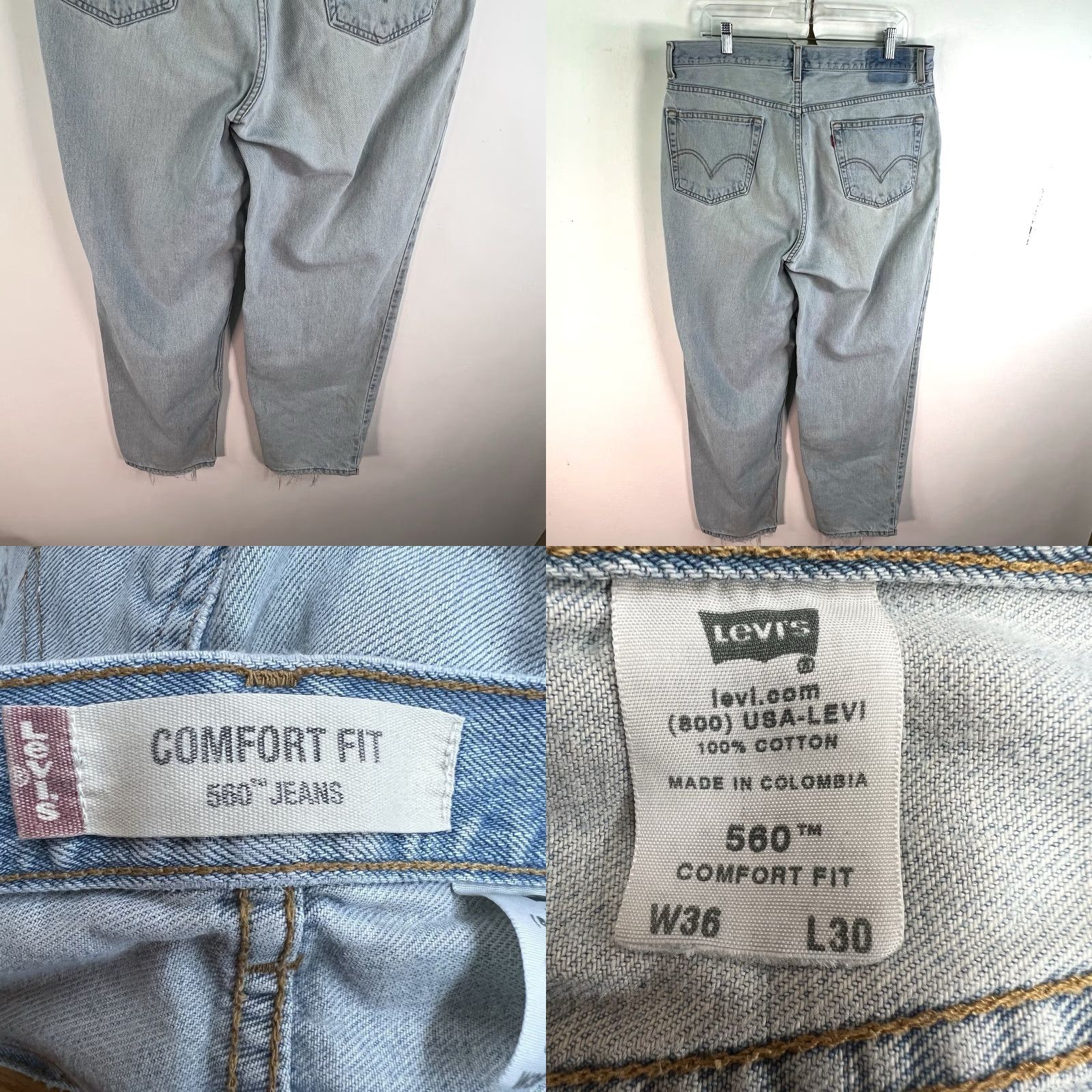 Levi's VINTAGE Levi's Jeans Men Relaxed Fit Tapered Denim 560 90s Blue Size 36 Size US 36 / EU 52 - 8 Thumbnail