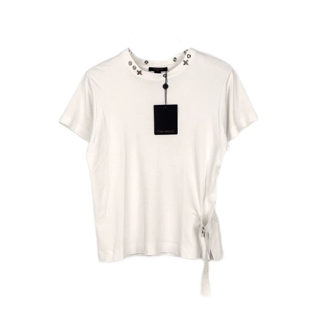 Louis Vuitton Louis Vuitton White Logo Belted Short Sleeve - dmc Size US S / EU 44-46 / 1 - 1 Thumbnail