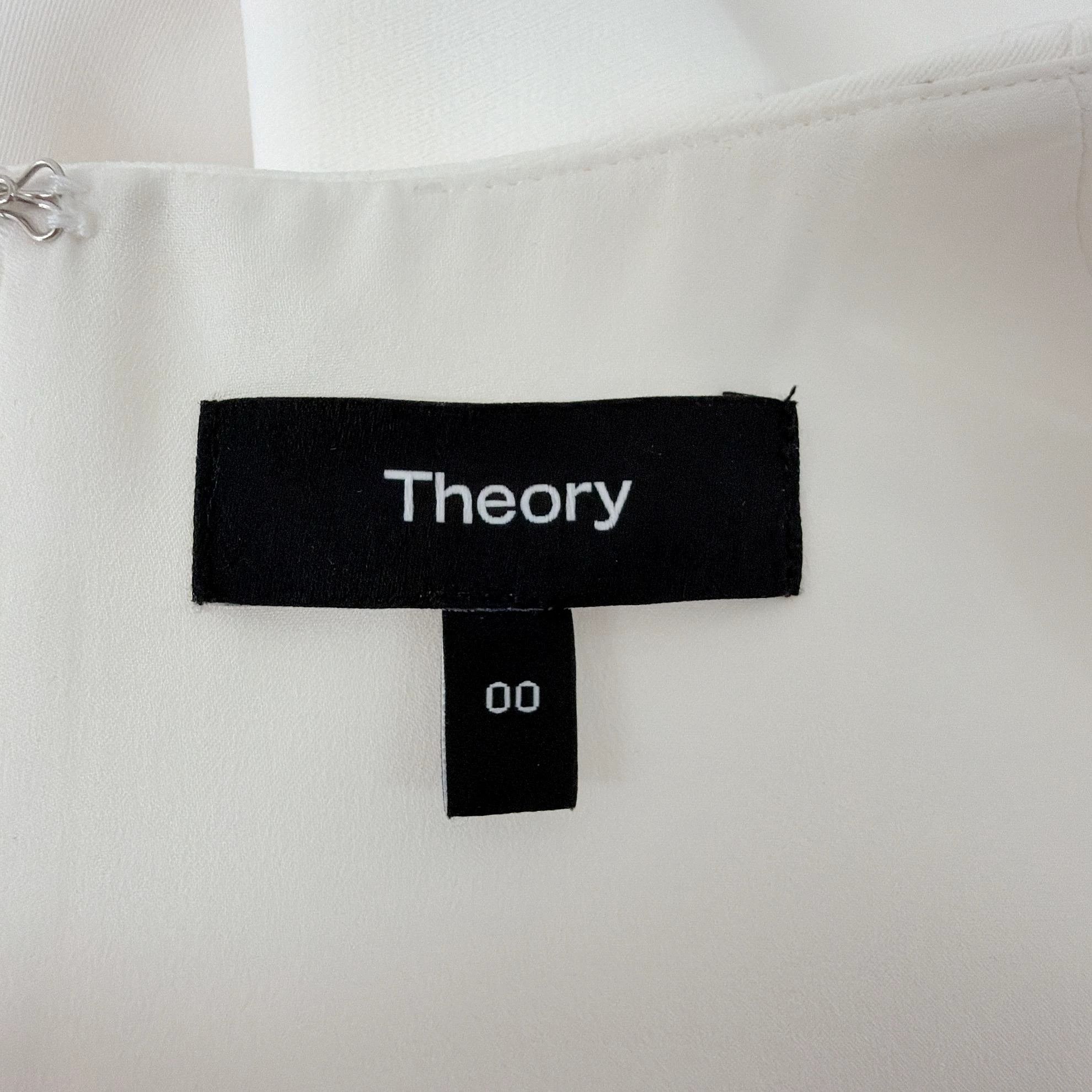 Theory Theory White Waist - cinched Dress Size 0 0581 Size XXS / US 00 / IT 34 - 6 Thumbnail