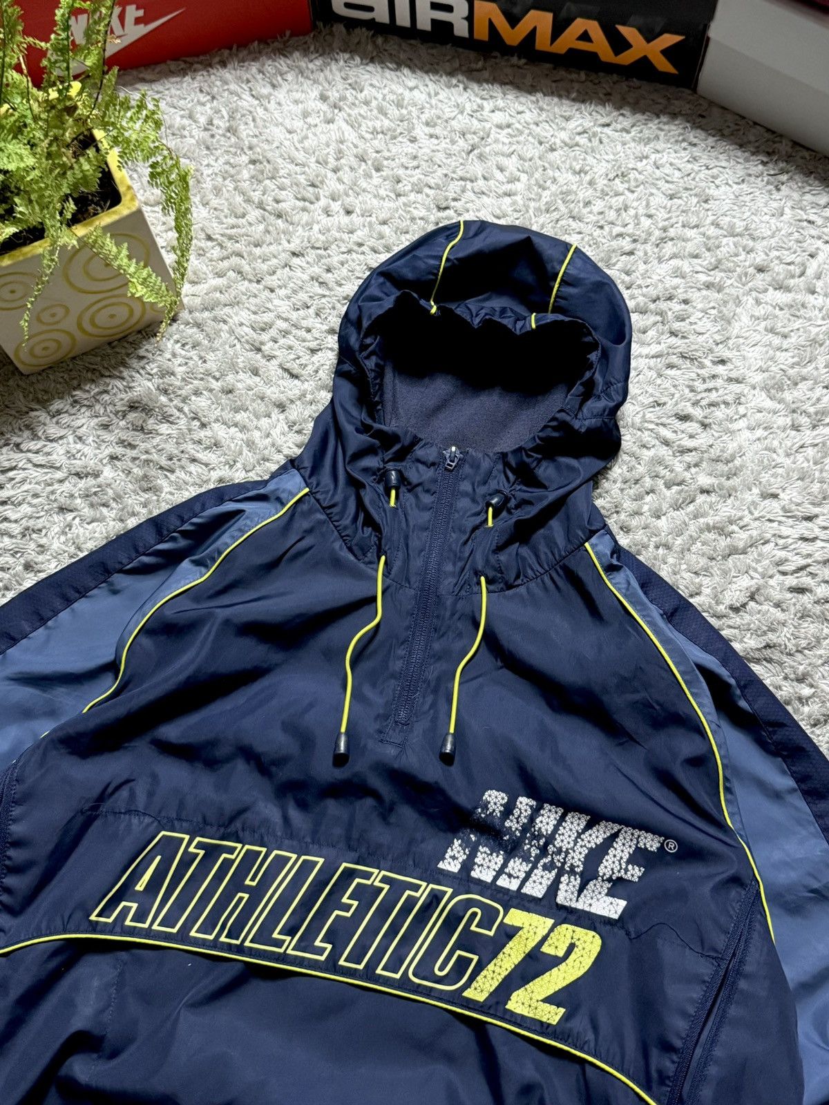 Nike 90s Nike Athletic Vintage Oversized Drill Big Logo Jacket Size US M / EU 48-50 / 2 - 2 Thumbnail