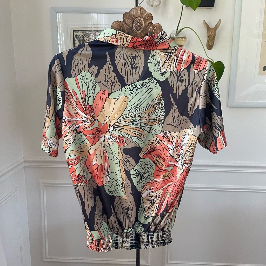 Vintage Vintage 70s Teddi Half Button Top Smocked Waist XL Size XL / US 12-14 / IT 48-50 - 5 Thumbnail