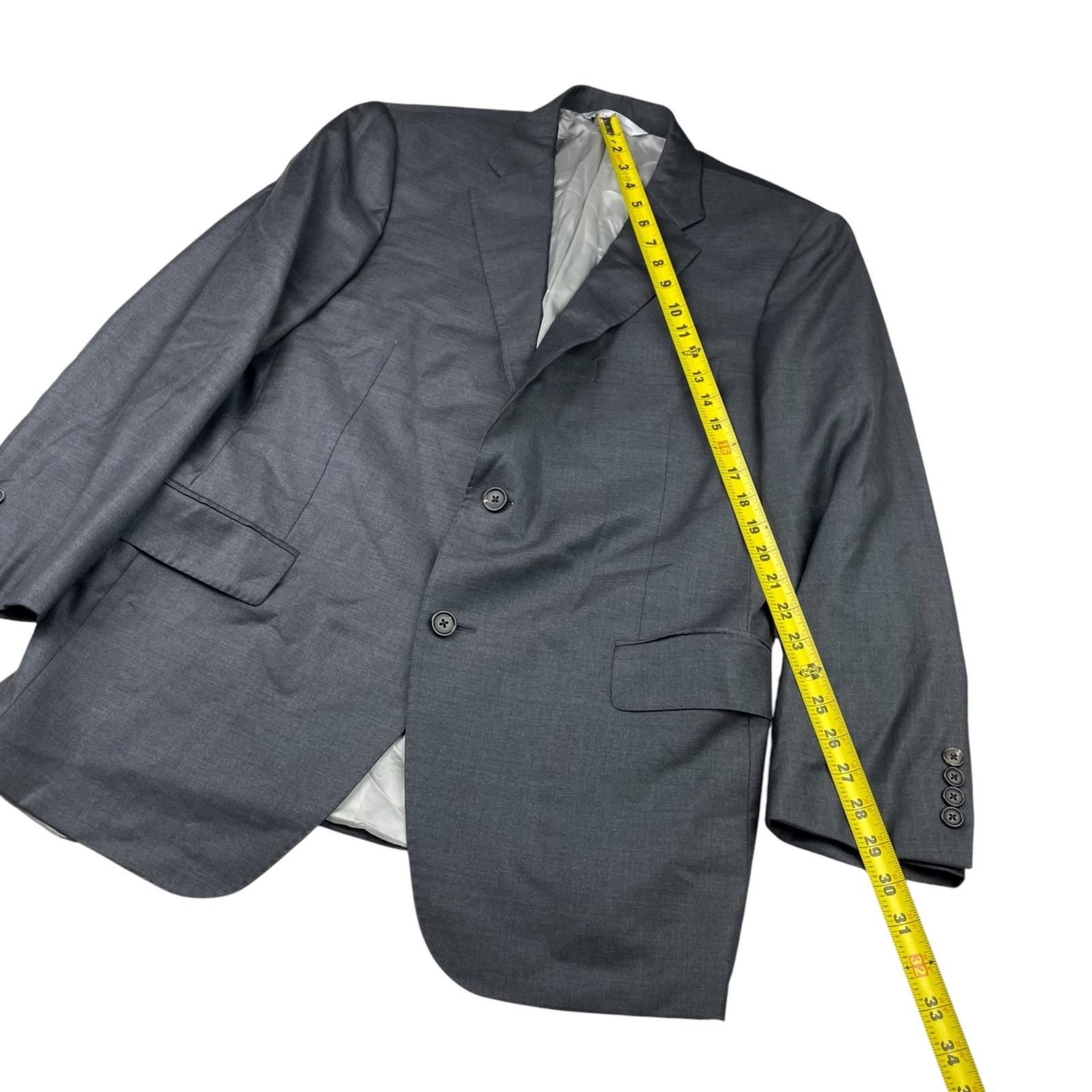 Samuelsohn Samuelsohn Men’s Bennet 100% Wool 2-Button Suit Gray • 42R | Size 42R - 12 Thumbnail
