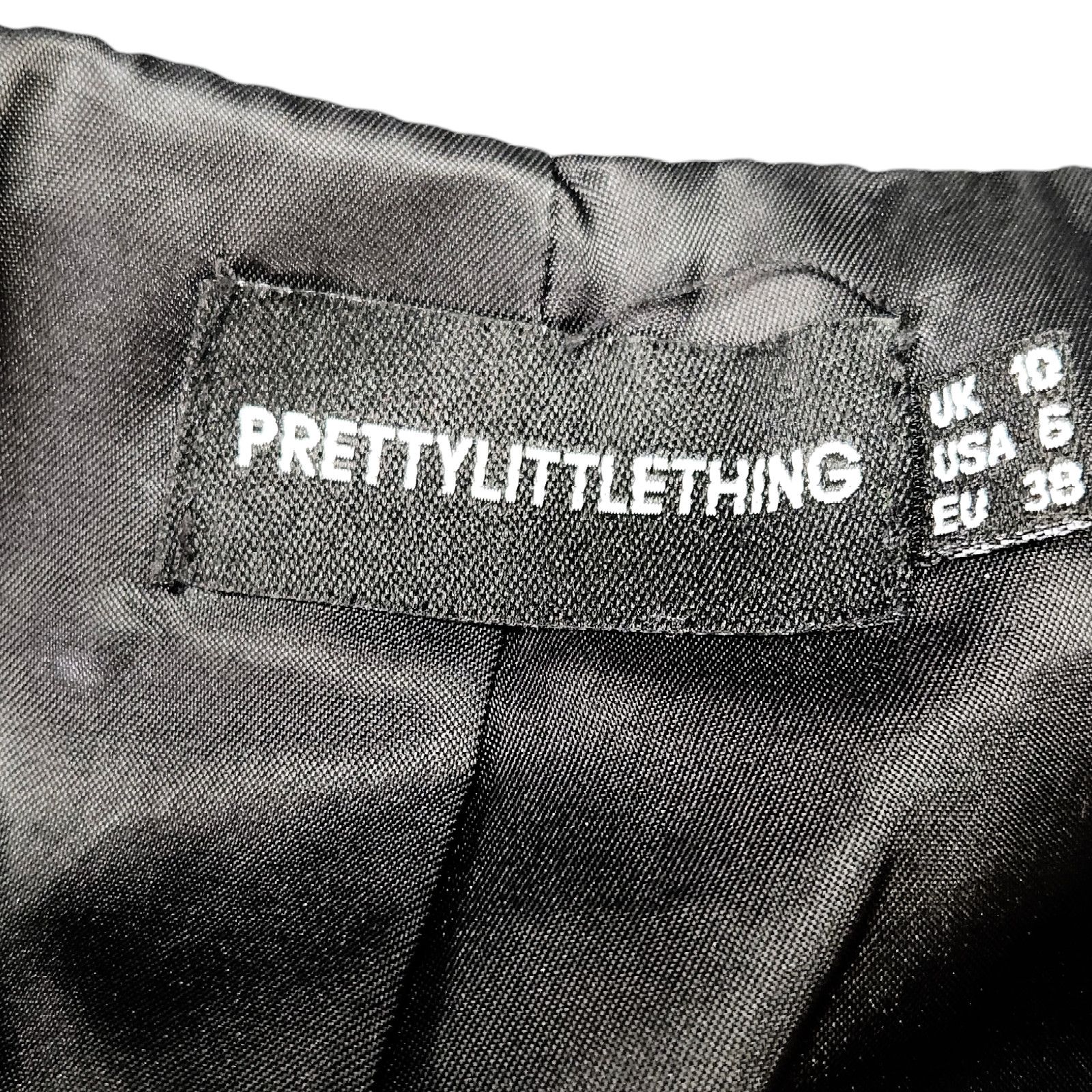 Other EUC PrettyLittleThing Faux Leather Jacket [NO BELT] Sz. 6 Size M / US 6-8 / IT 42-44 - 4 Thumbnail