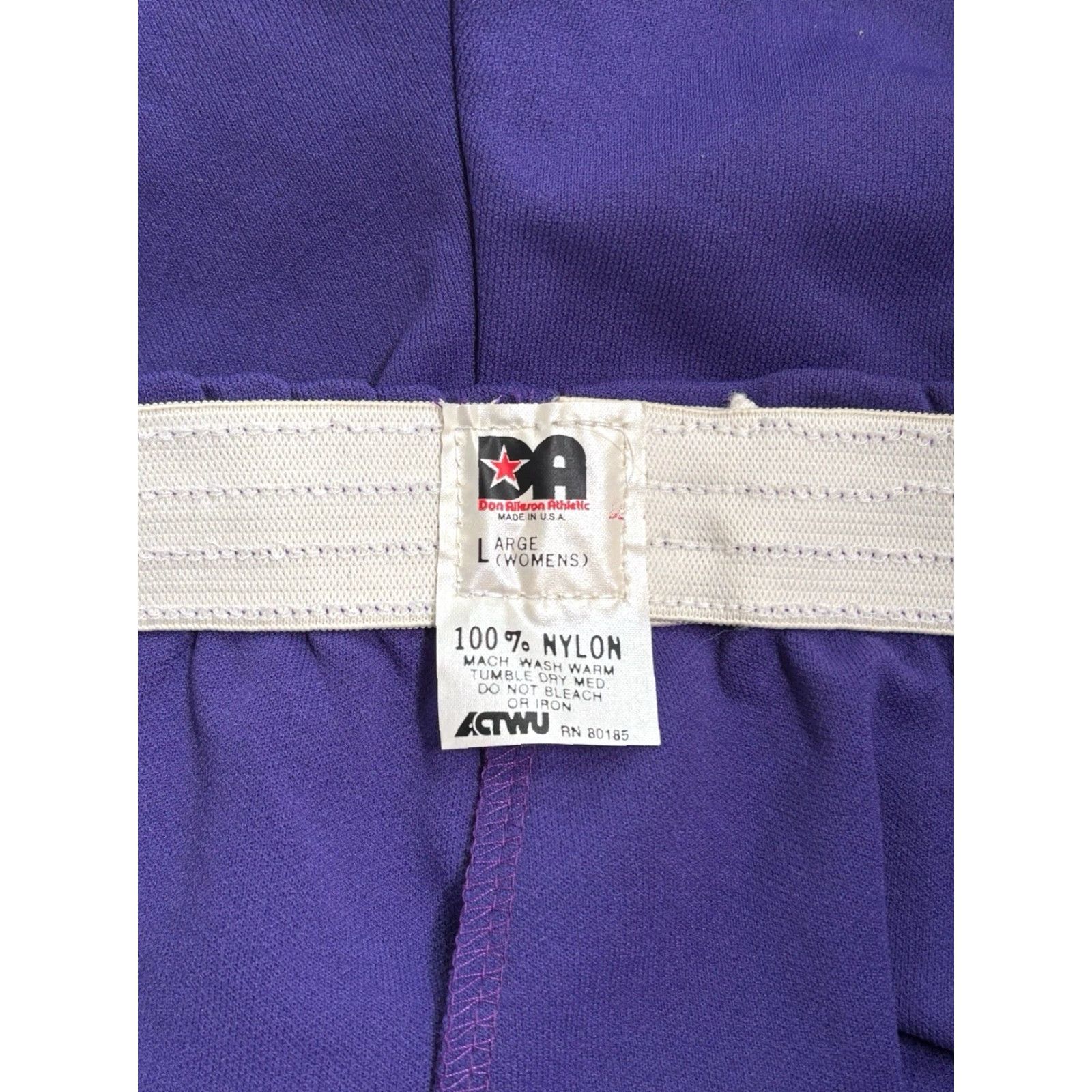 Vintage VINTAGE Don Alleson Basketball Gym Shorts Womens L NOS NWOT 90s USA Purple Logo Athletic Nylon 4.5" Inseam Girls-? Size 36" / US 14 / IT 50 - 5 Thumbnail