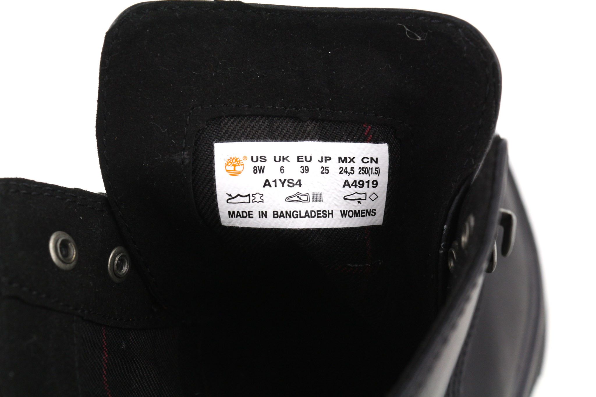 Timberland A1YS4-A4919 EU39/39.5 Black Leather Lace Boots Shoes 81162 Size US 8 / IT 38 - 8 Thumbnail