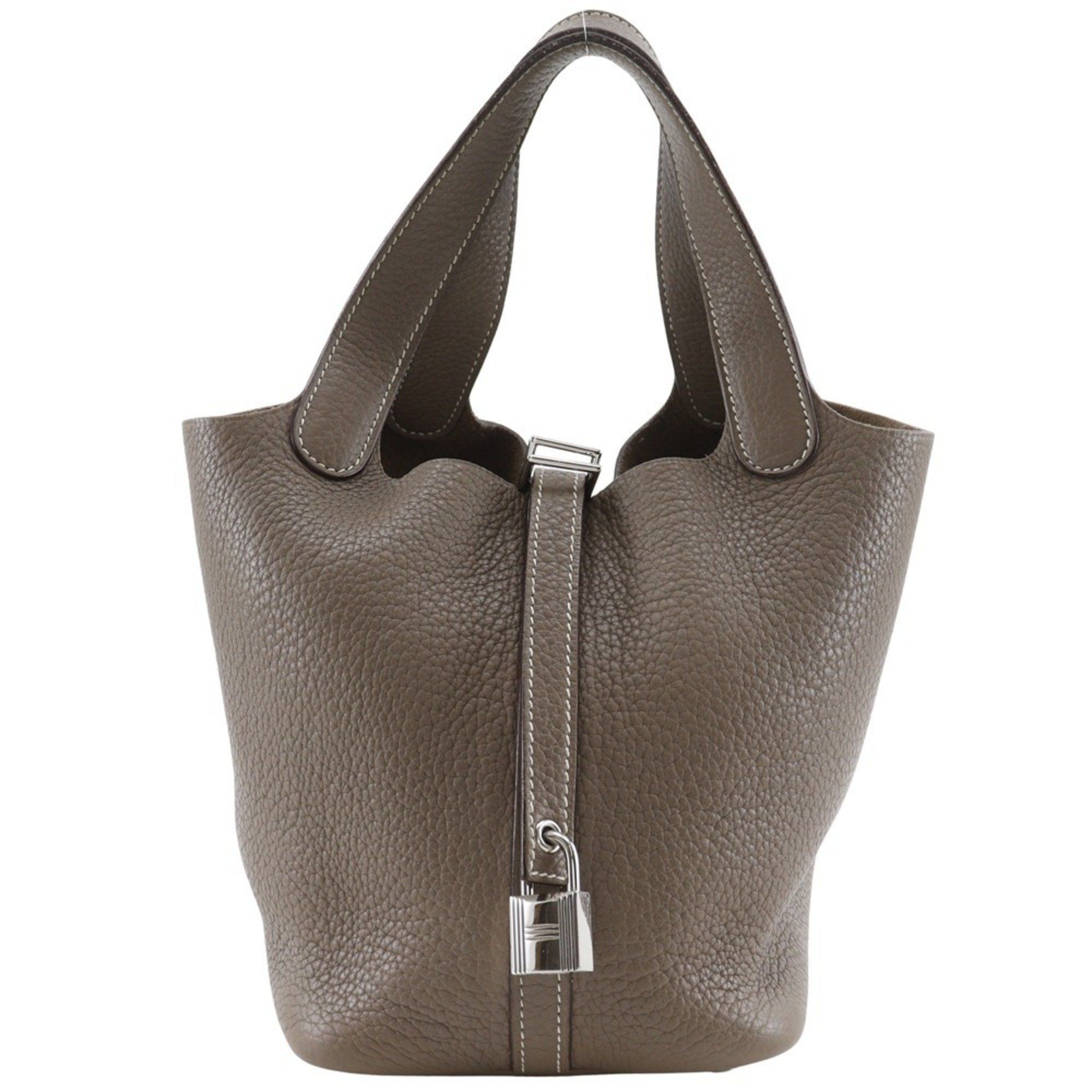 Hermes Hermes Picotin Lock 18 PM Handbag Taurillon Clemence Etoupe 2008 □L Belt Clasp Loc18K Women's Size ONE SIZE - 1 Thumbnail