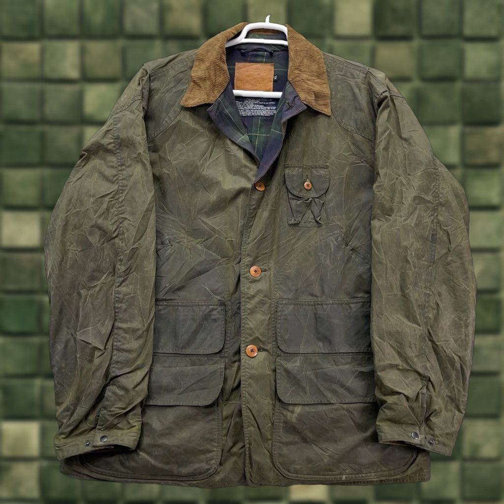Polo Ralph Lauren VTG Polo Ralph Lauren Sportsman jacket Men XL waxed Lined cotton canvas Military Jacket Army Hunting 90s Green - Mens Size US XL / EU 56 / 4 - 1 Thumbnail