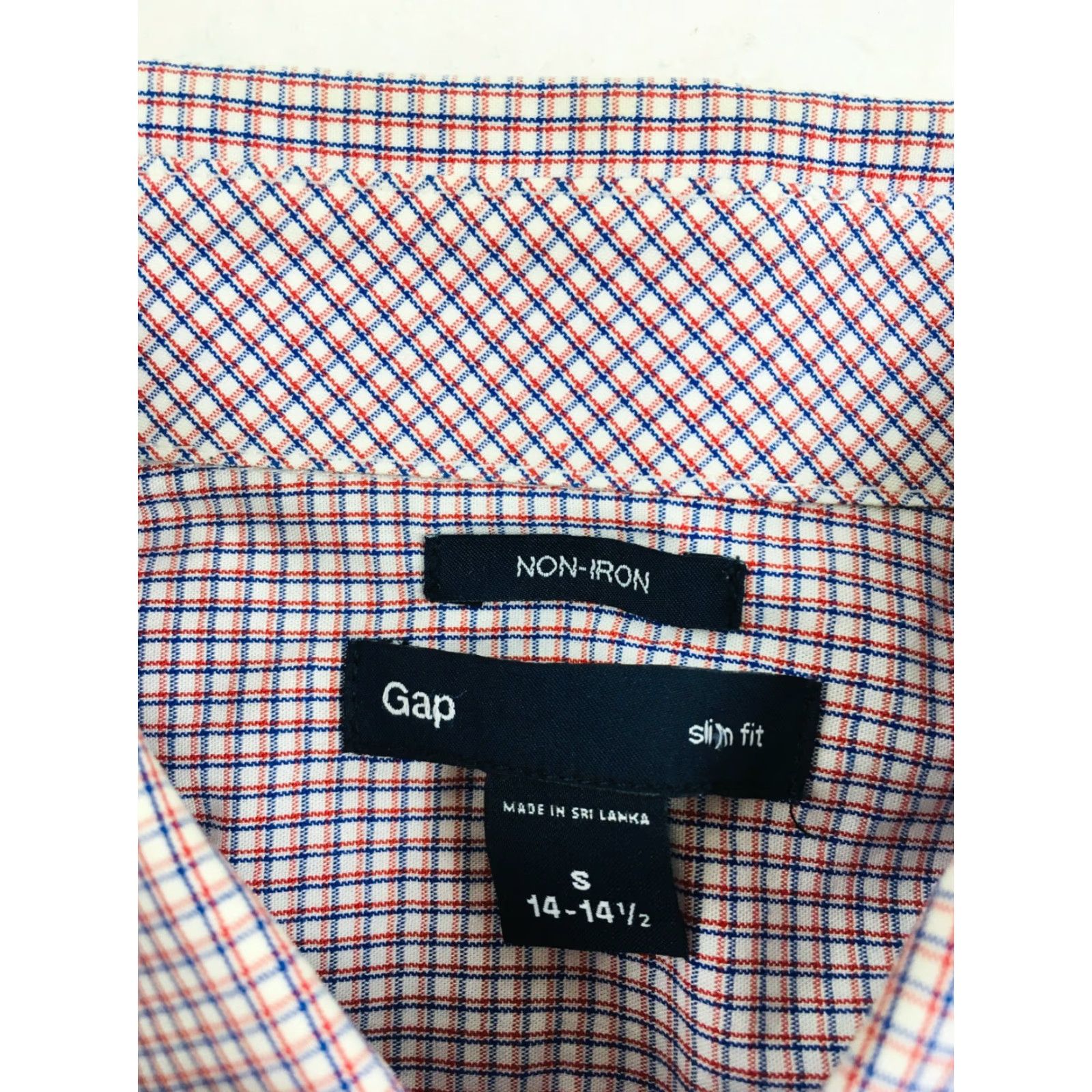 Gap Gap Shirt Men Slim Fit Check Button Up Long Sleeve White Red Blue - Small - Casual Shirt Size US S / EU 44-46 / 1 - 7 Thumbnail