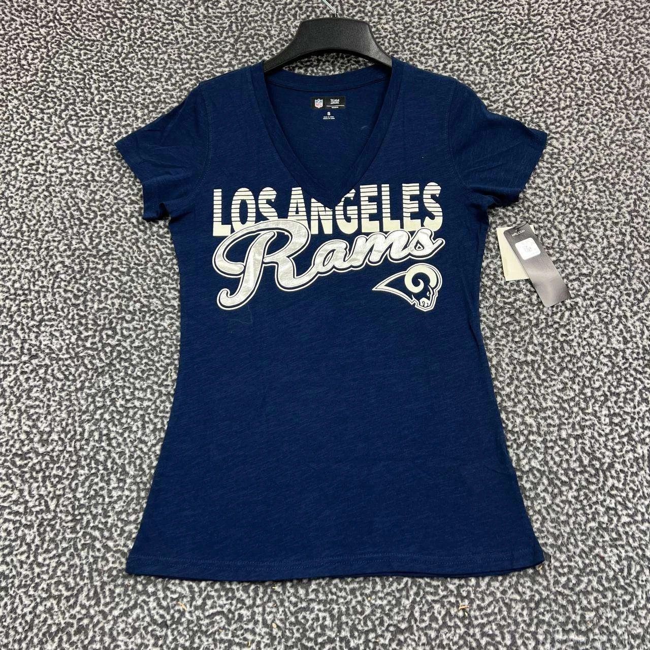 G-III Los Angeles LA Rams Shirt Women S Short Sleeve V-Neck New Size S / US 4 / IT 40 - 1 Thumbnail