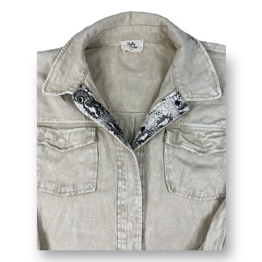 Other Blushing Brunette Snap Button Oversized Denim Shirt Size Lar Size L / US 10 / IT 46 - 5 Thumbnail