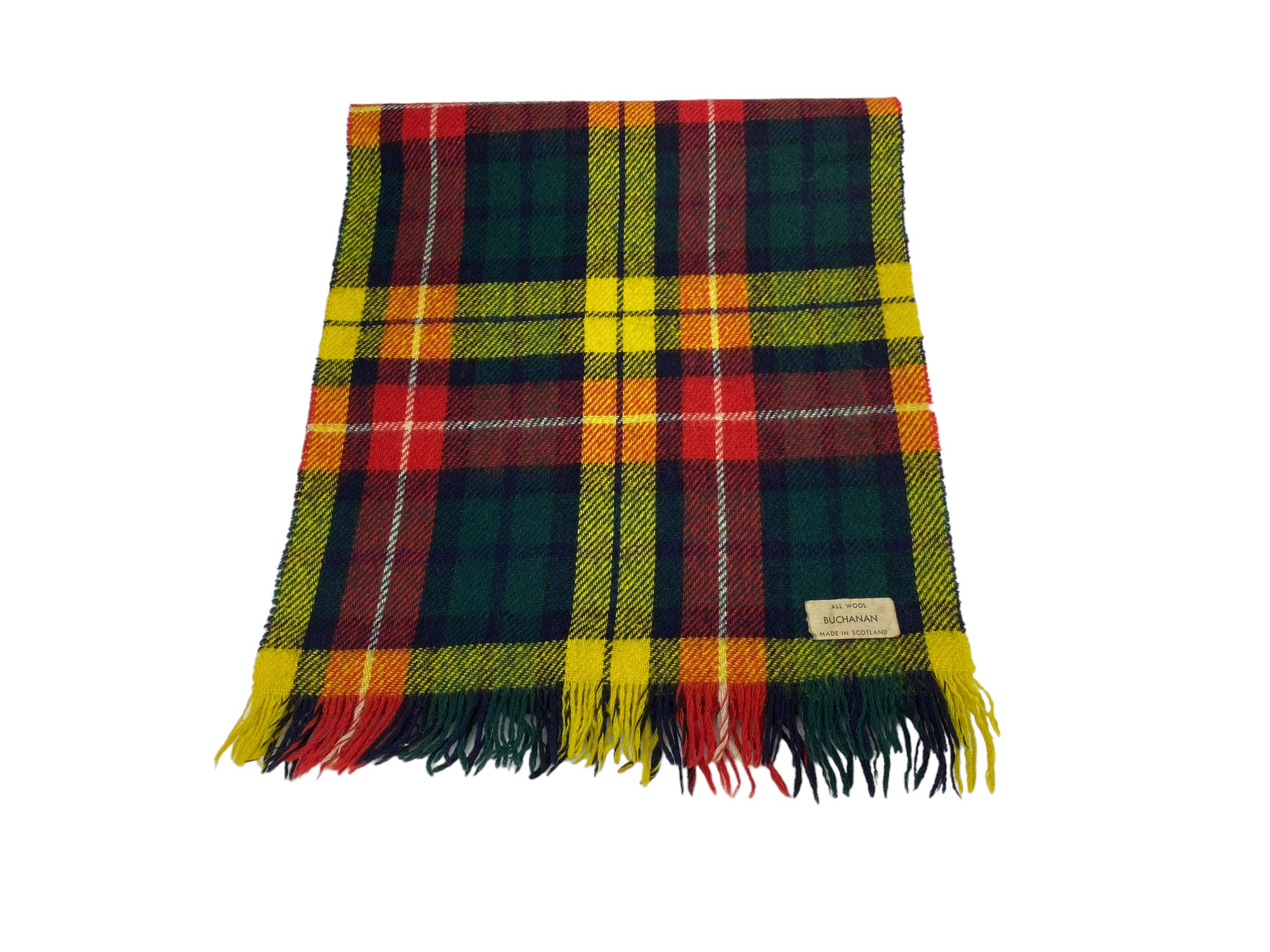Vintage Vintage Buchanan Tartan Wool Muffler Scarf - Scottish Plaid Size ONE SIZE - 7 Thumbnail