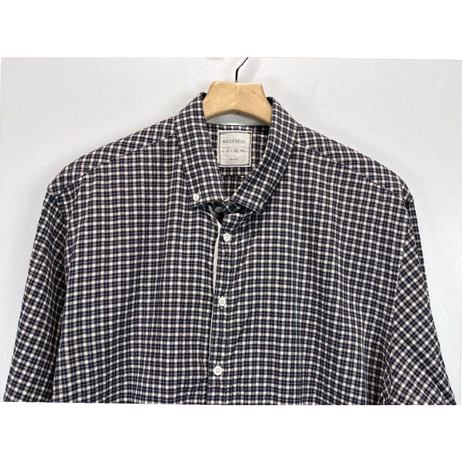 Billy Reid Mens Billy Reid Plaid Button Down Shirt XL Multicolor Cotton Blend Size US XL / EU 56 / 4 - 3 Thumbnail