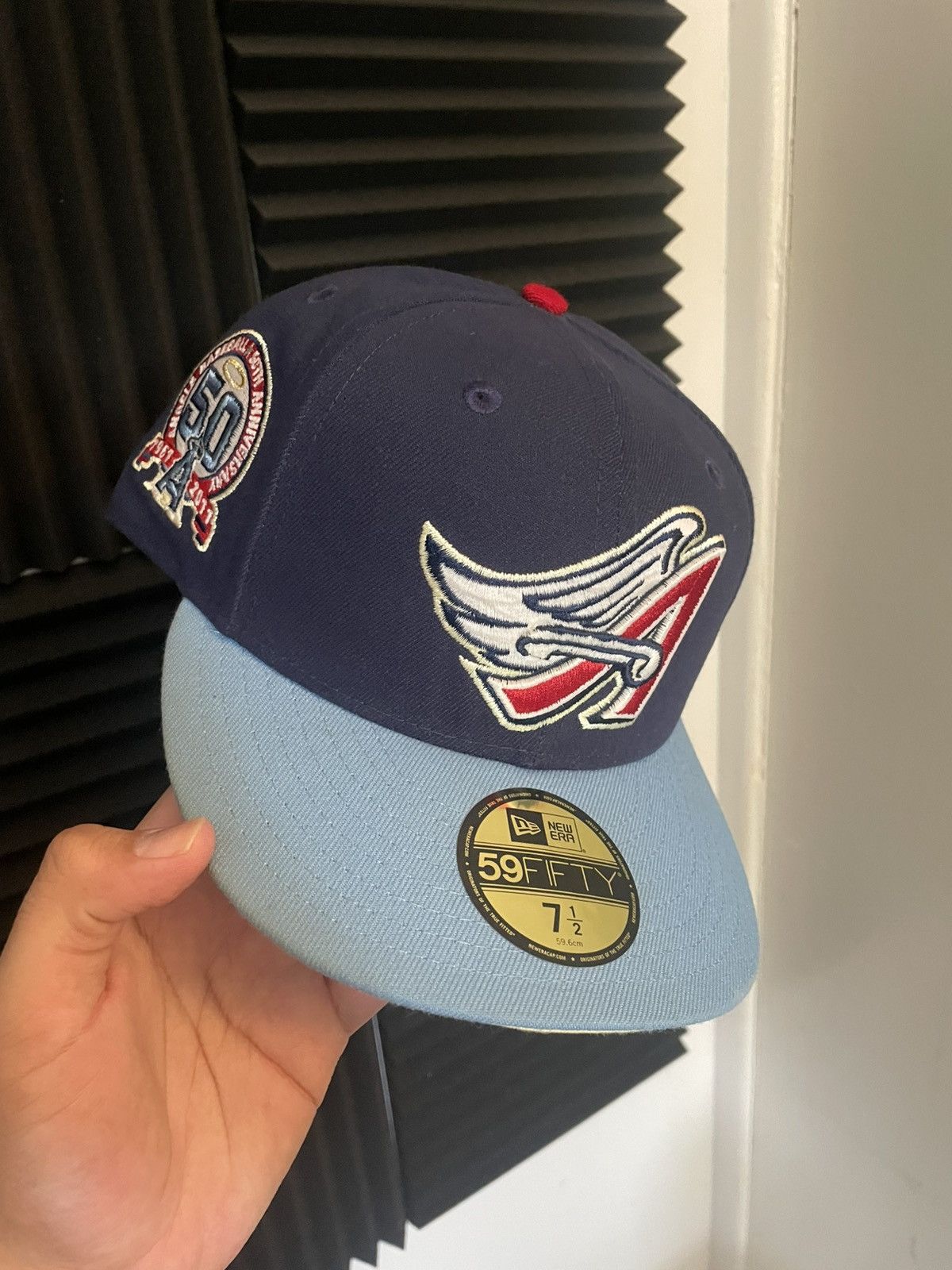 MyFitteds 7 3/8 Lemon Zest Anaheim Angels myfitteds 2tone fitted hat Size ONE SIZE - 2 Thumbnail