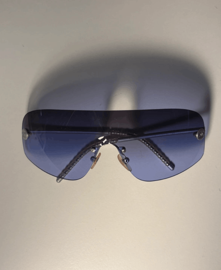 Chanel CHANEL Sunglasses Rimless Rhinestone 4017 Shields Size ONE SIZE - 3 Thumbnail