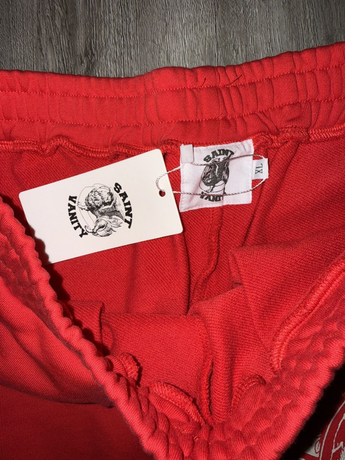 Saint Vanity Saint Vanity Red Sweatpants Size XL Size US 37 - 2 Thumbnail