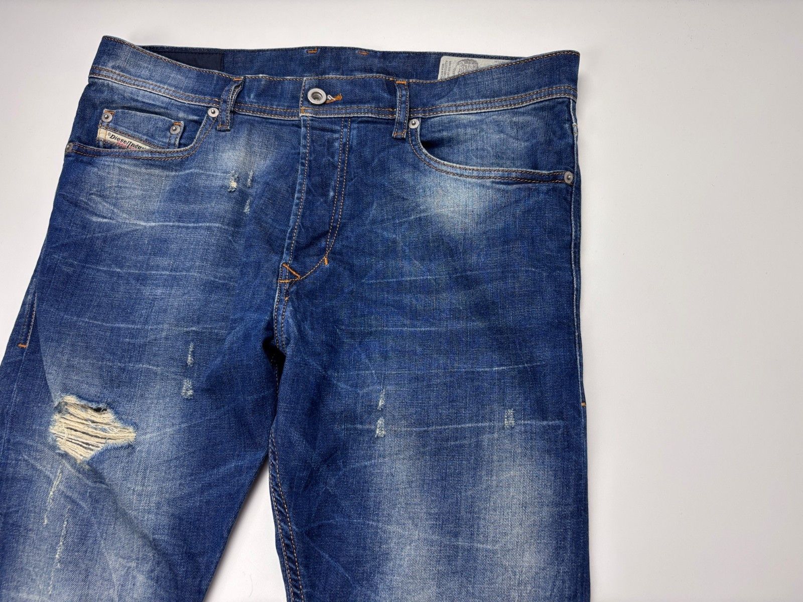 Diesel Diesel Tepphar Slim Carrot Jeans Stretch Blue Mens 32x32 Size US 32 / EU 48 - 2 Thumbnail