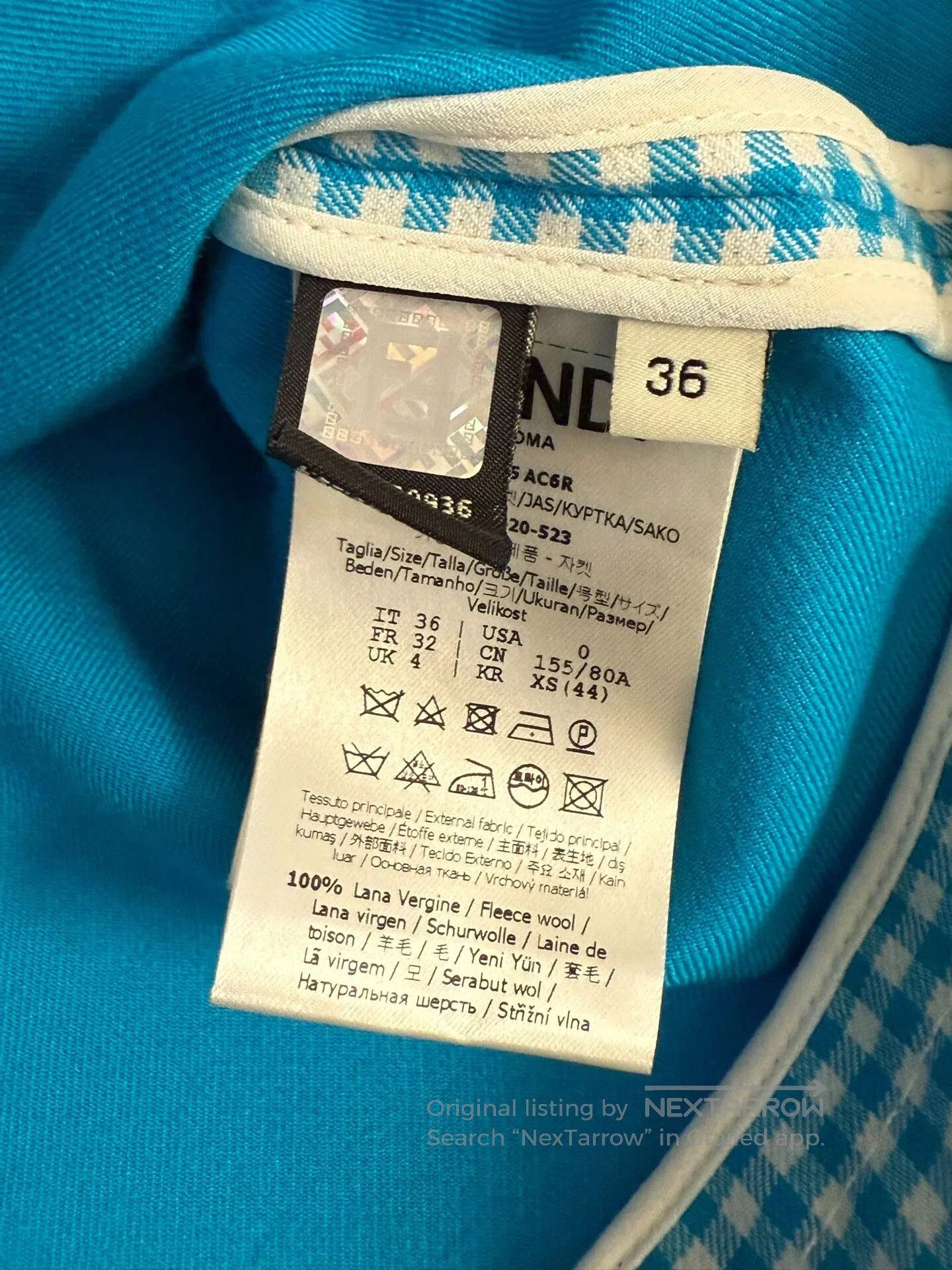 Fendi Fendi Blue Women's Coat. Size M / US 6-8 / IT 42-44 - 4 Thumbnail