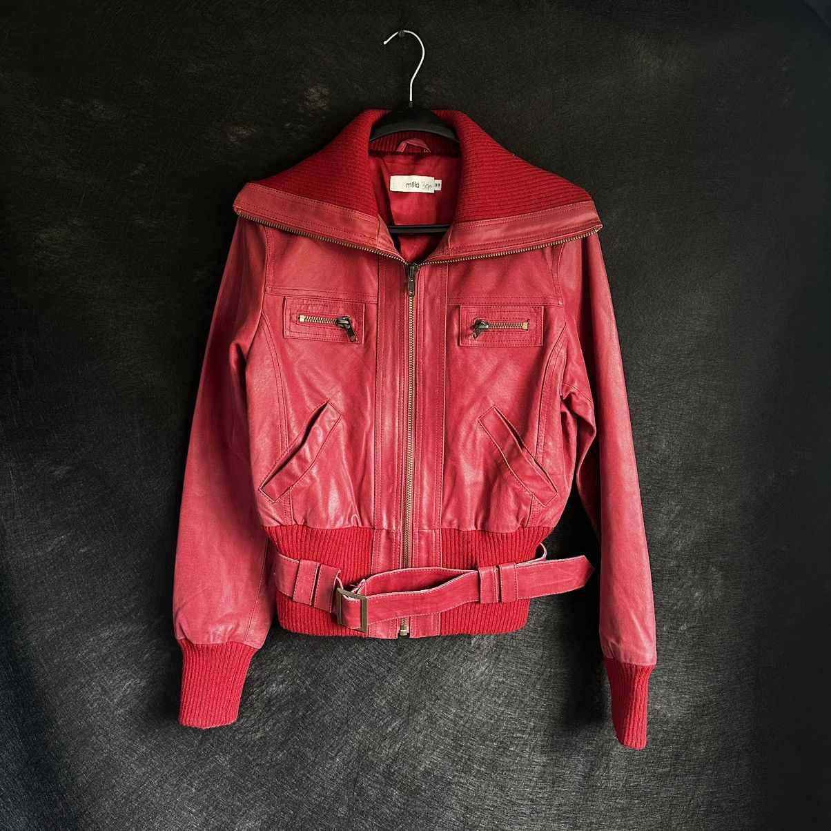 Other Red Leather Jacket Avant Garde Size XS / US 0-2 / IT 36-38 - 1 Thumbnail