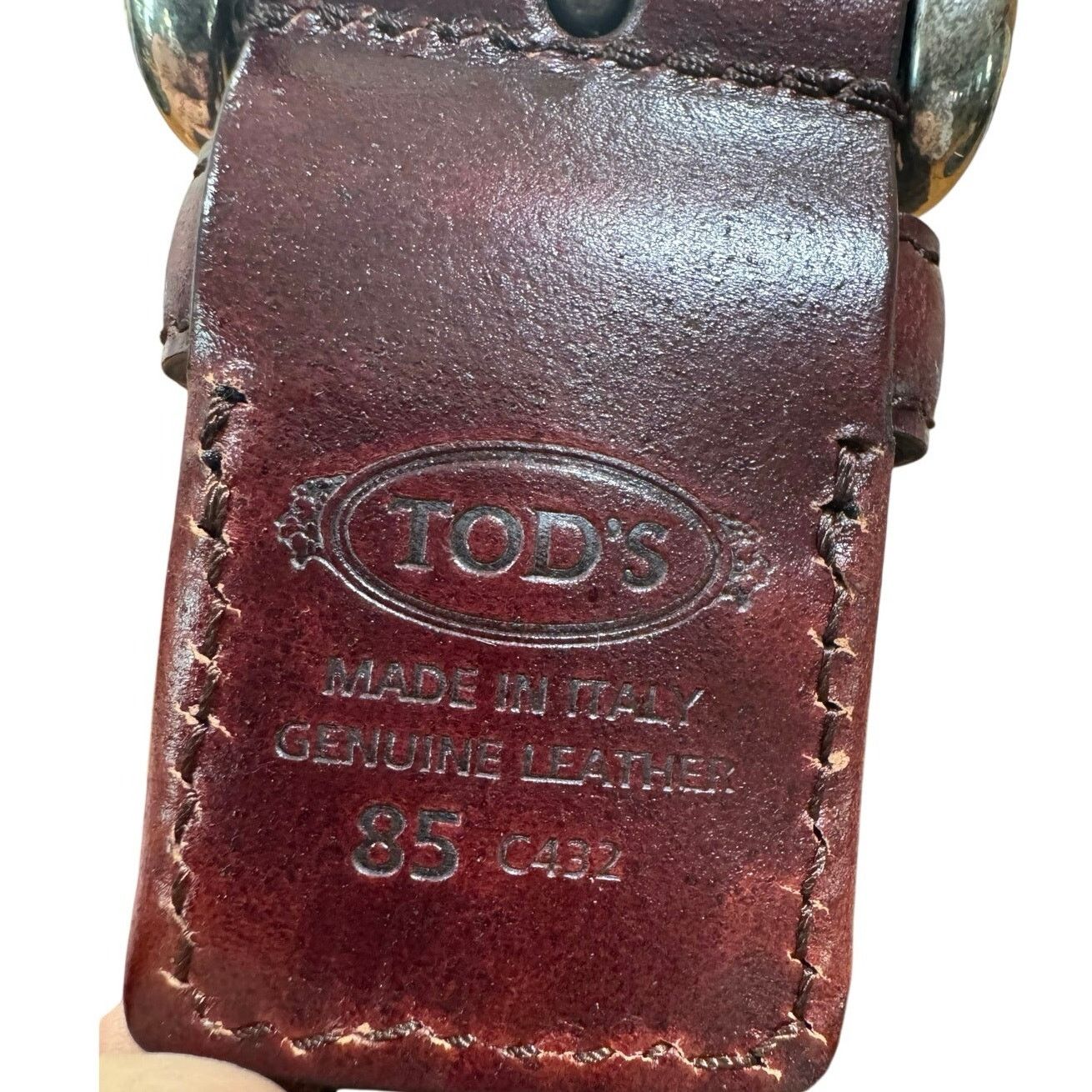 Tod's Tod's Brown Woven Calfskin Leather Belt sz. 85 cm (34 us) Size 34 - 6 Thumbnail