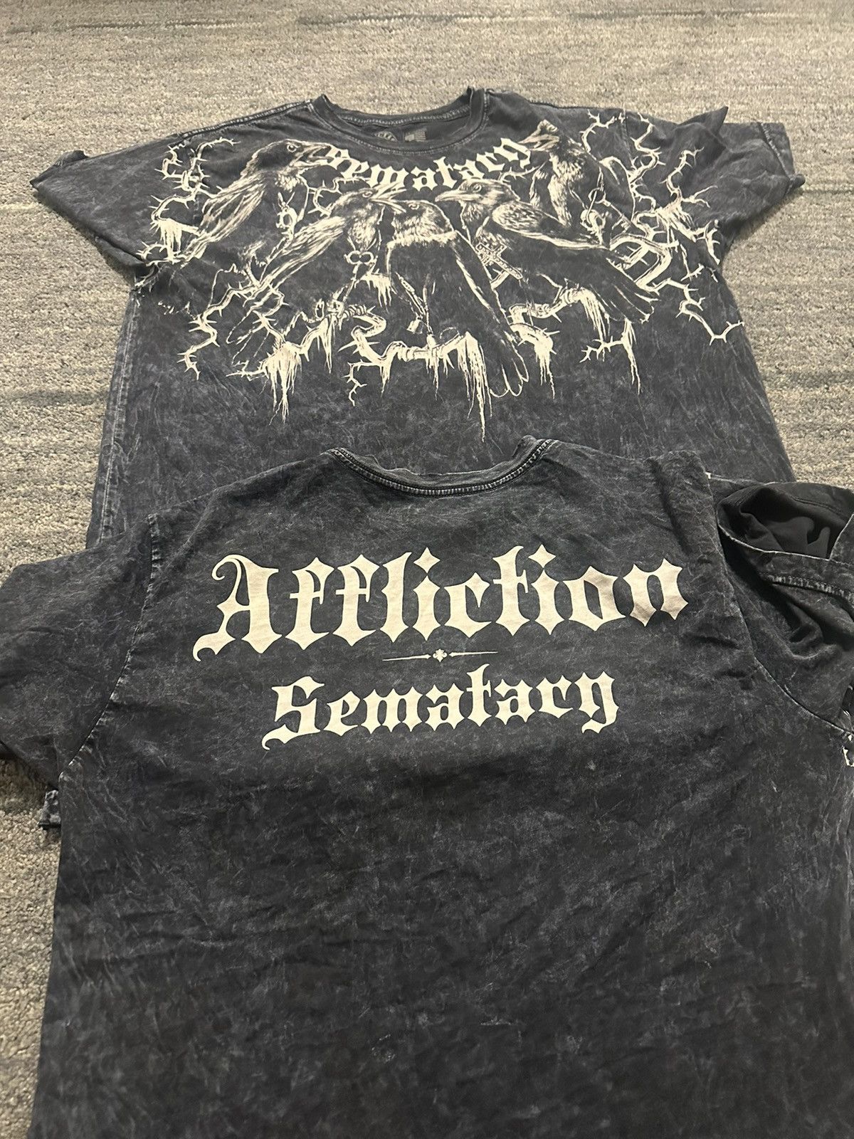 image of Affliction X Sematary Shirt Concert Exlusive in Black, Men's