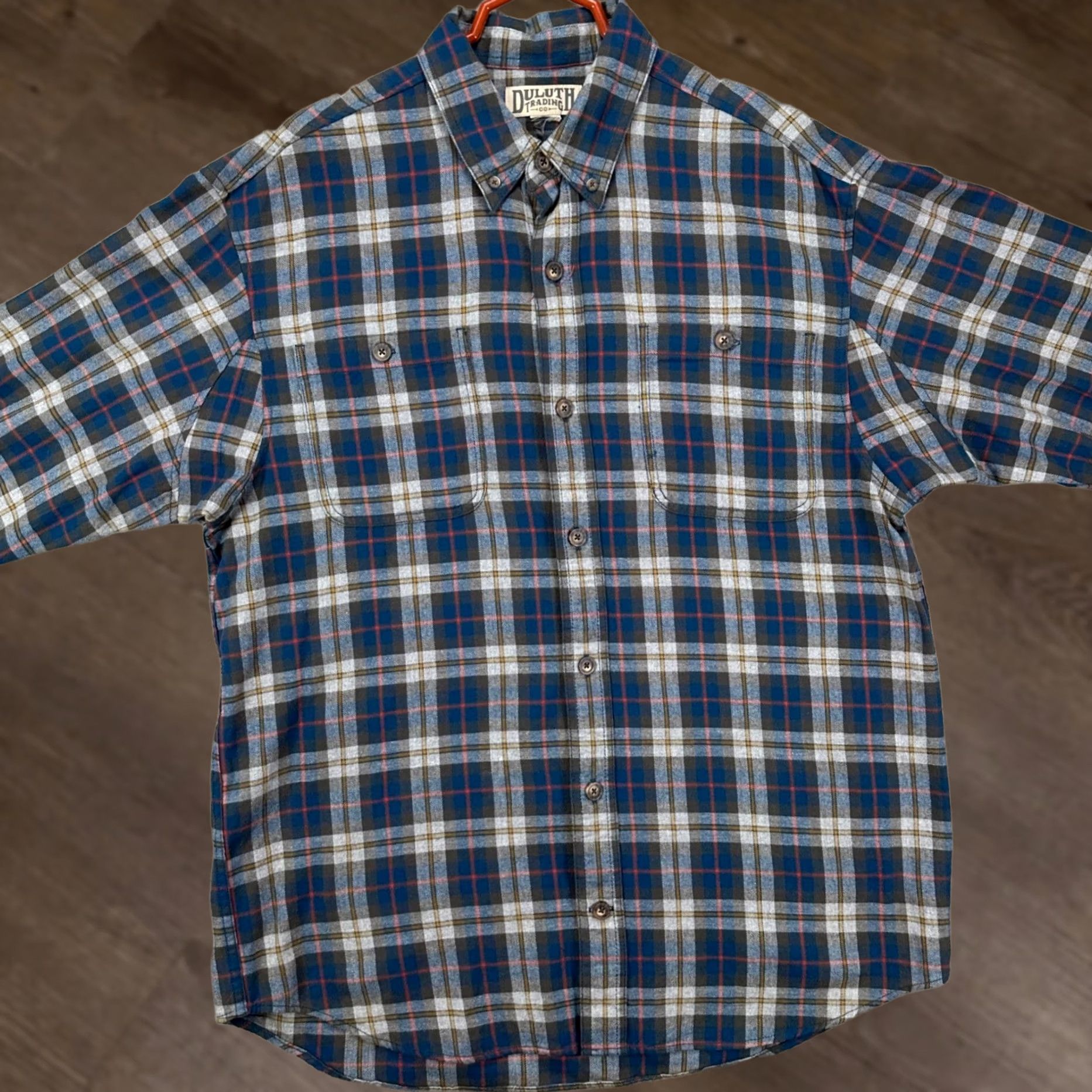 Duluth Trading Company Duluth Trading Co Shirt Flannel Men XL Blue Plaid Button Down Long Sleeve Pocket Shirt Size US XL / EU 56 / 4 - 1 Thumbnail