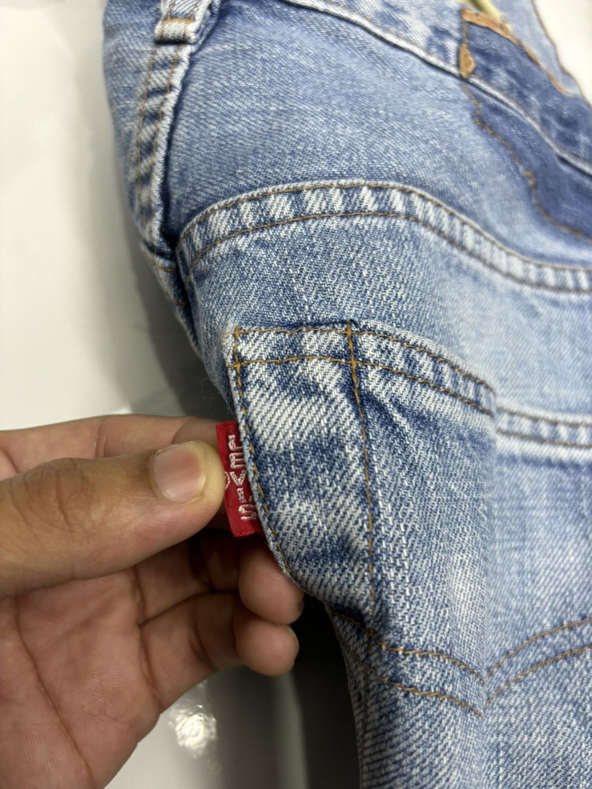 Levi's Vintage Levis 502 Big E Selvedge Redline Distressed Denim Size 26" / US 2 / IT 38 - 11 Thumbnail