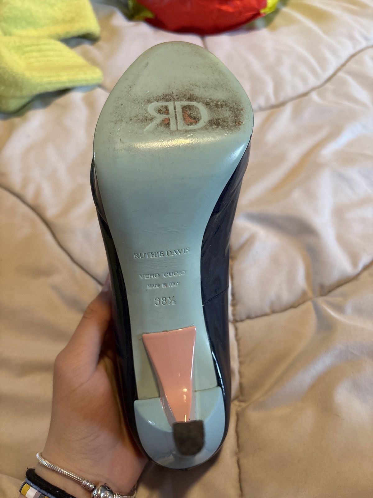 Other Ruthie Davis Patent Navy Blue Heels Size US 7.5 / IT 37.5 - 10 Thumbnail