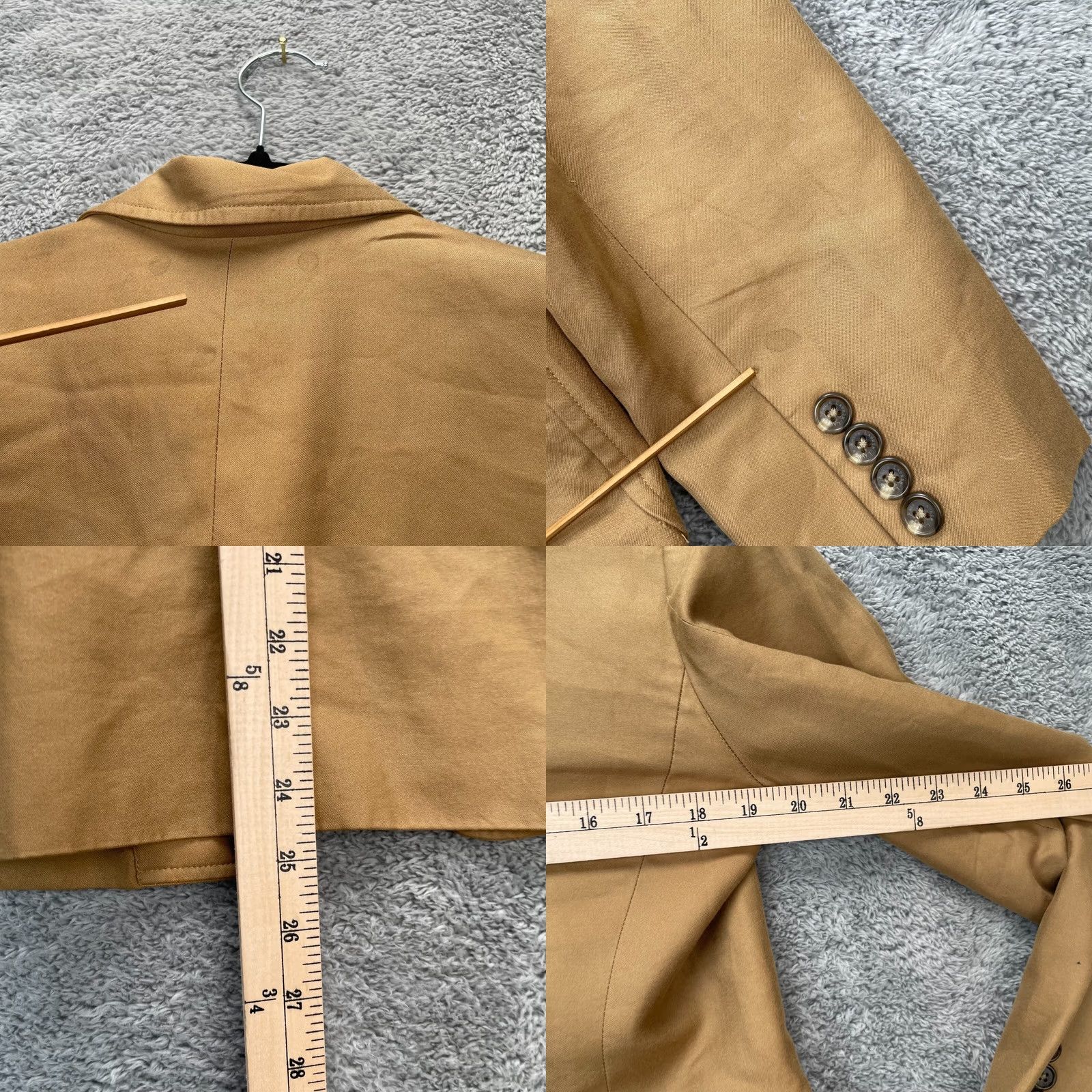 Ralph Lauren Lauren Ralph Lauren Jacket Womens 12 Brown Blazer Coat Cotton Single Breasted Notch Lapel Regular Size 12 Womens Brown Jacket Men? Women? Size XL / US 12-14 / IT 48-50 - 9 Thumbnail