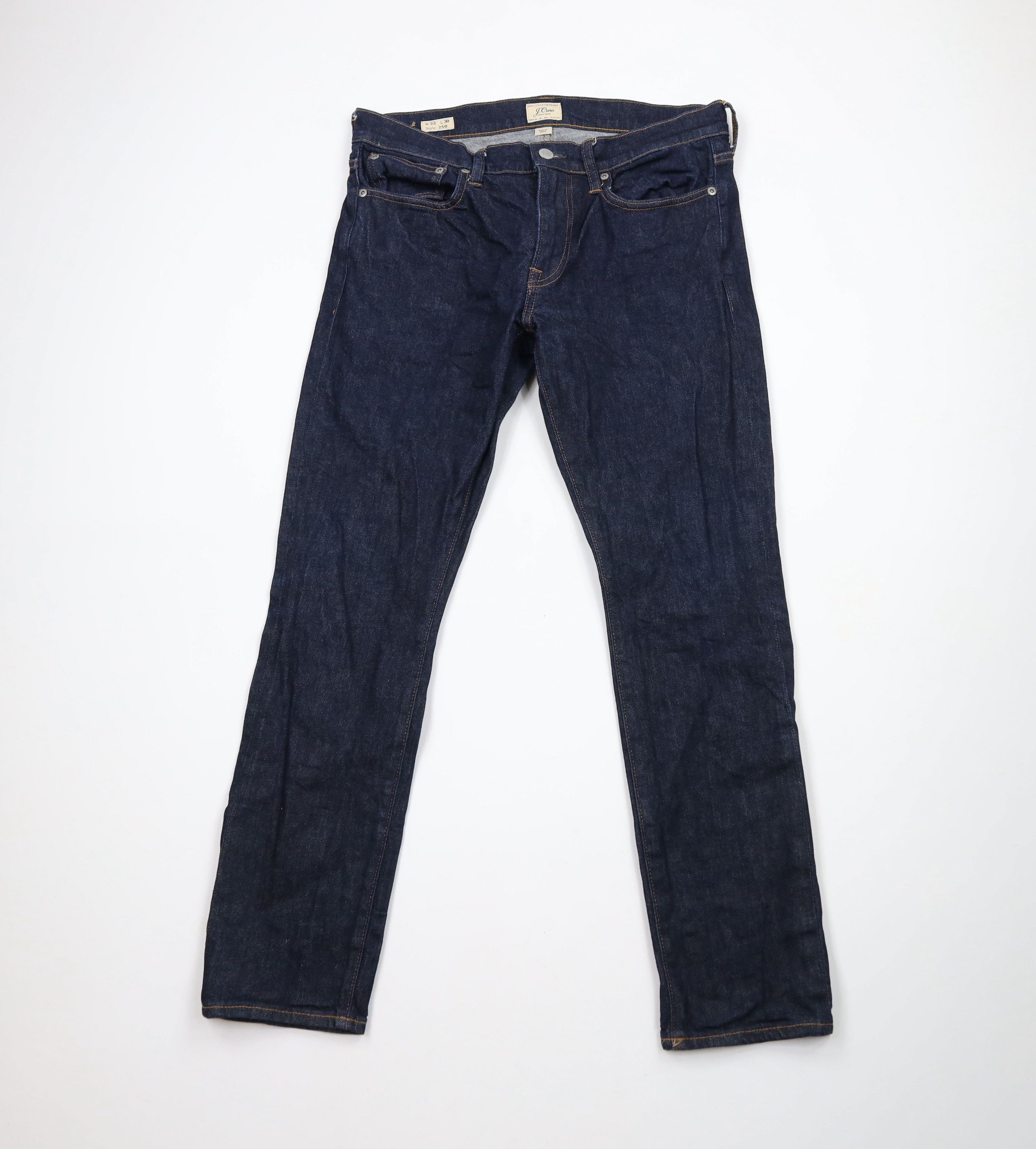 J.Crew × Vintage J Crew Skinny Leg Kurabo Japanese Denim Jeans Indigo Blue Size US 33 - 1 Thumbnail