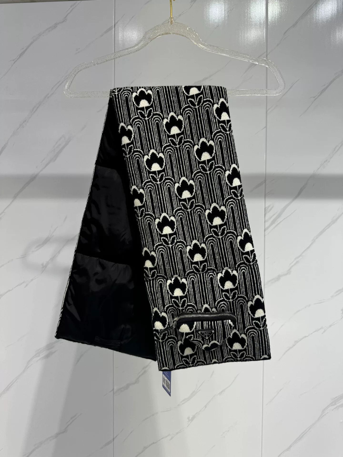 Prada Prada Printed Scarf with Triangle Bag Size ONE SIZE - 1 Thumbnail