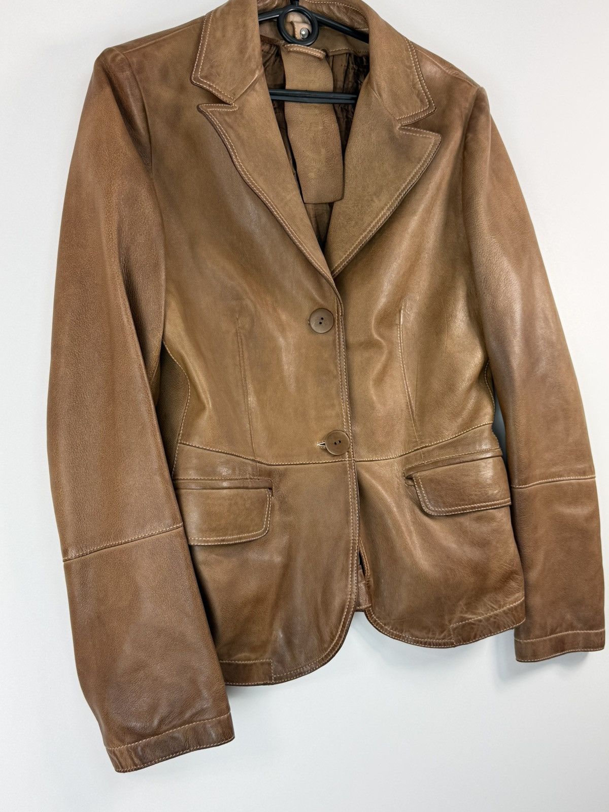 Gimo's Gimo’s GMS-75 Brown Leather jacket size L Size L / US 10 / IT 46 - 2 Thumbnail