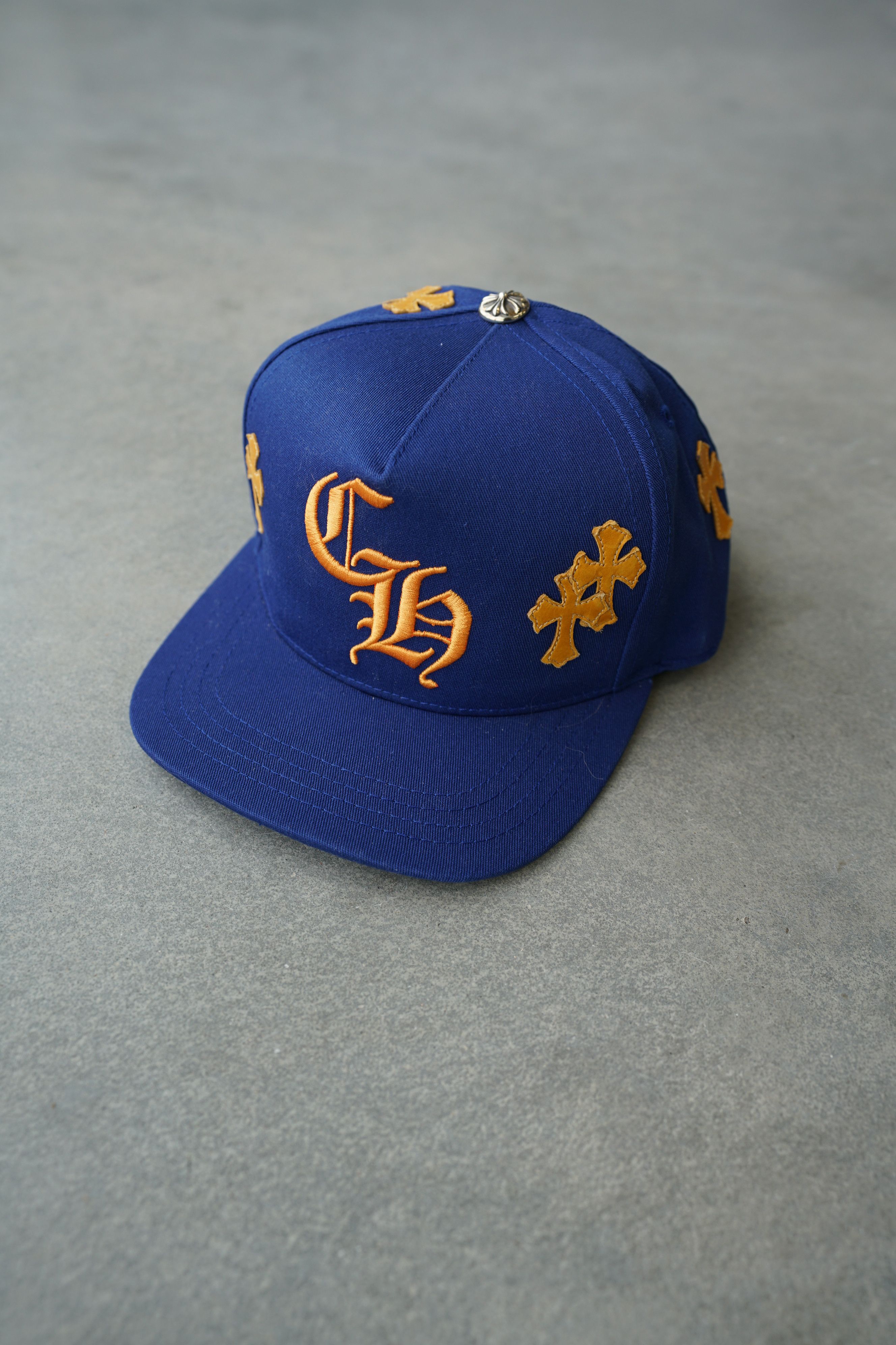 キャップ Chrome Hearts Cross Patch Baseball Hat Blue Chrome Hearts Chrome Hearts Cross Patch Baseball Hat 'Blue