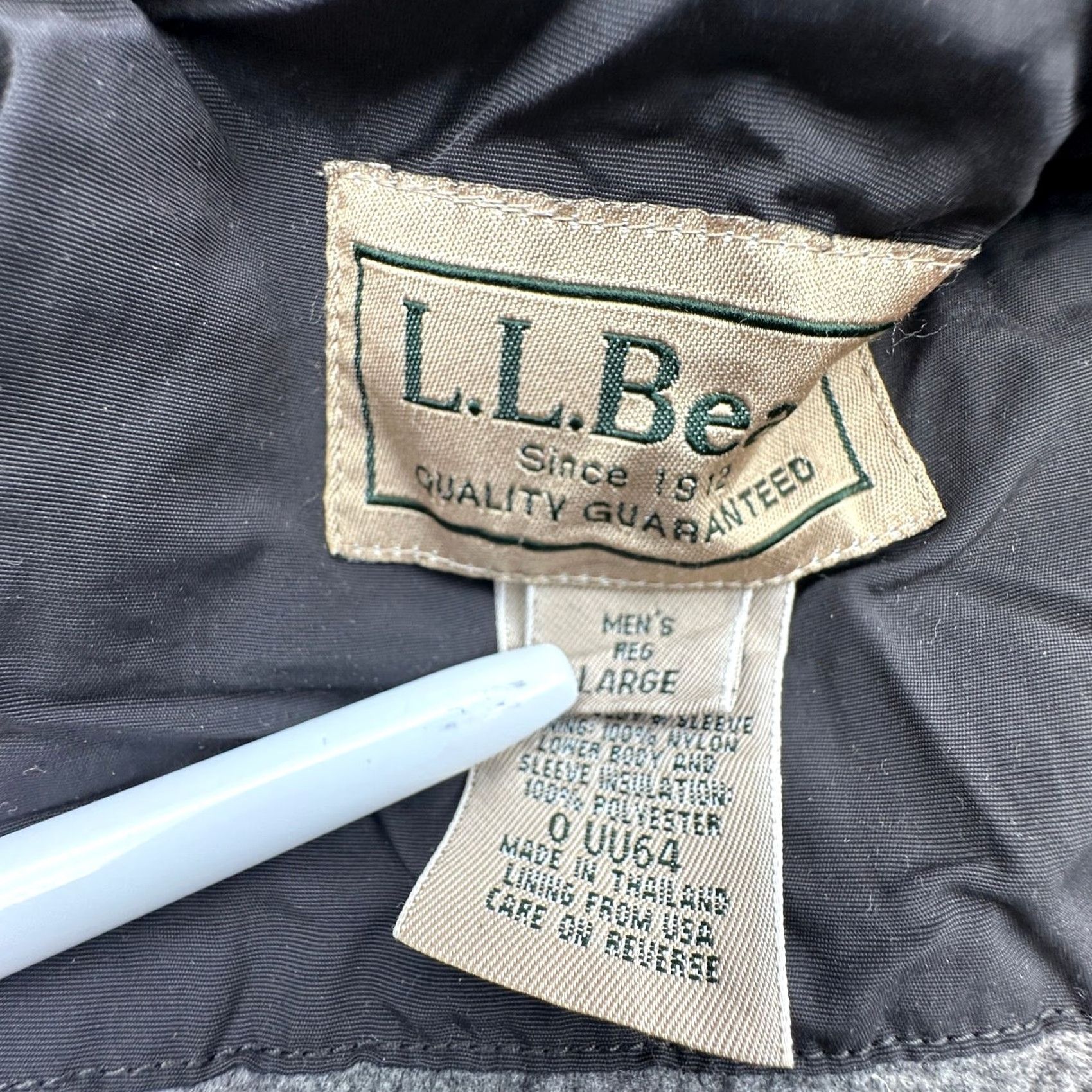 Vintage L.L. Bean Mountain Classic Water-Resist Men Large Jacket Black Patch Hole Hooded Parka 0 UU64 Size US L / EU 52-54 / 3 - 2 Thumbnail