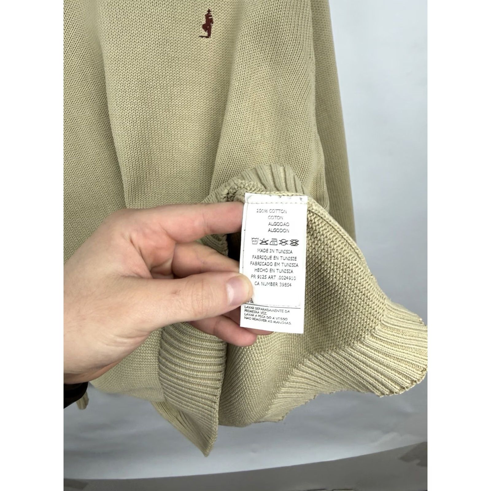 Marlboro VINTAGE Marlboro Classics Sweater Adult XXL Beige Knit 90s Mens Size US XXL / EU 58 / 5 - 6 Thumbnail