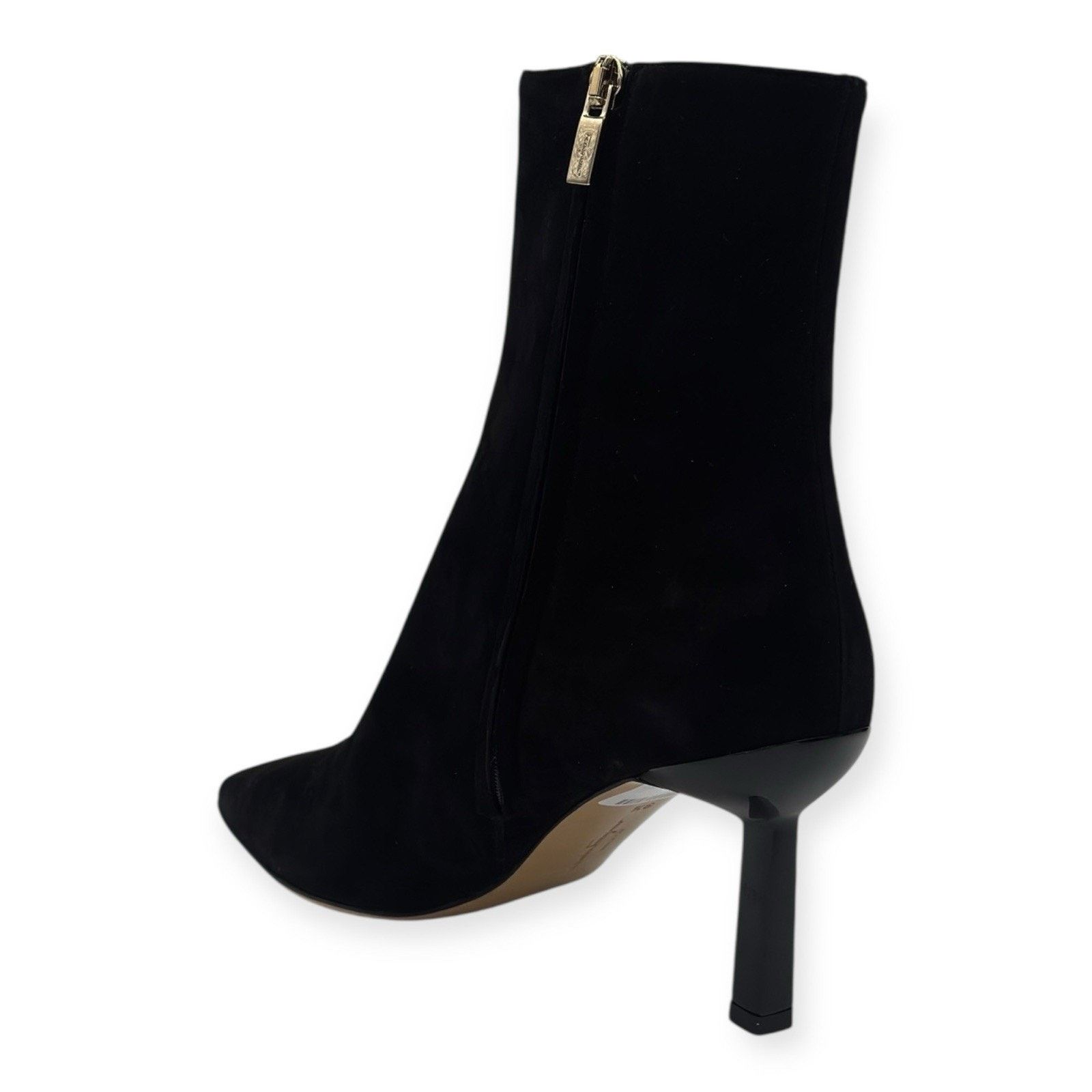 Salvatore Ferragamo Black Suede Janna 70 Sculpted Heel Leather Heeled Boots 9.5 Size US 9.5 / IT 39.5 - 10 Thumbnail