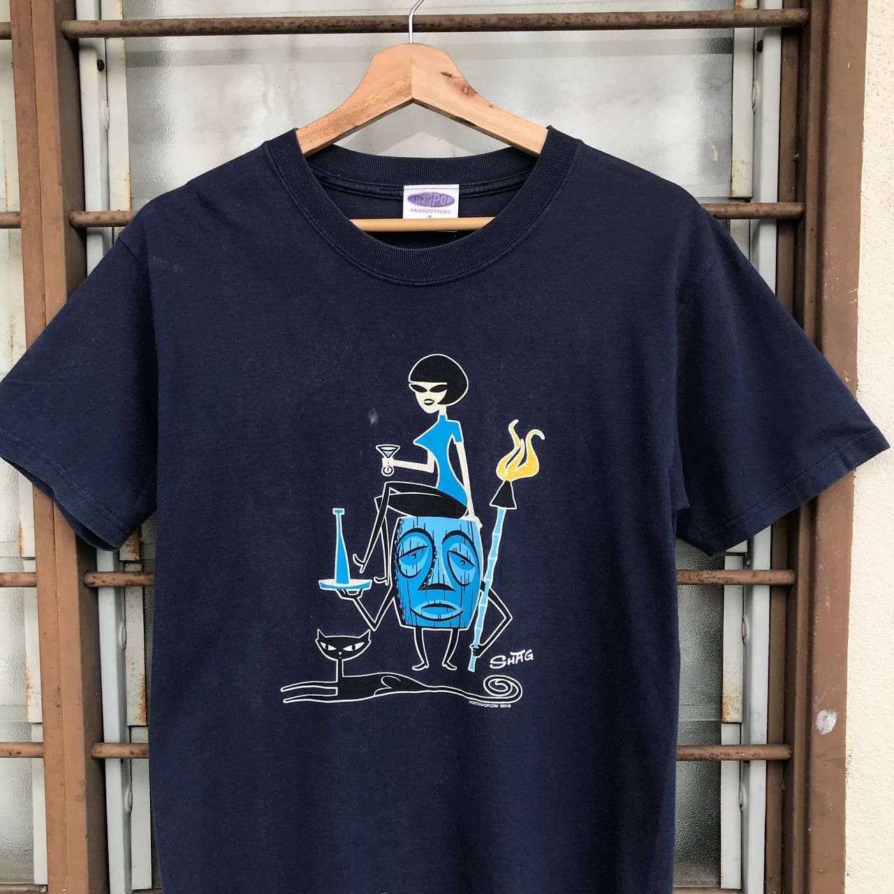 Hook-Ups × Vintage VINTAGE Y2K POSTERPOP SHAG SKATEBOARD HOOK-UPS FADED BLU Size US S / EU 44-46 / 1 - 7 Thumbnail