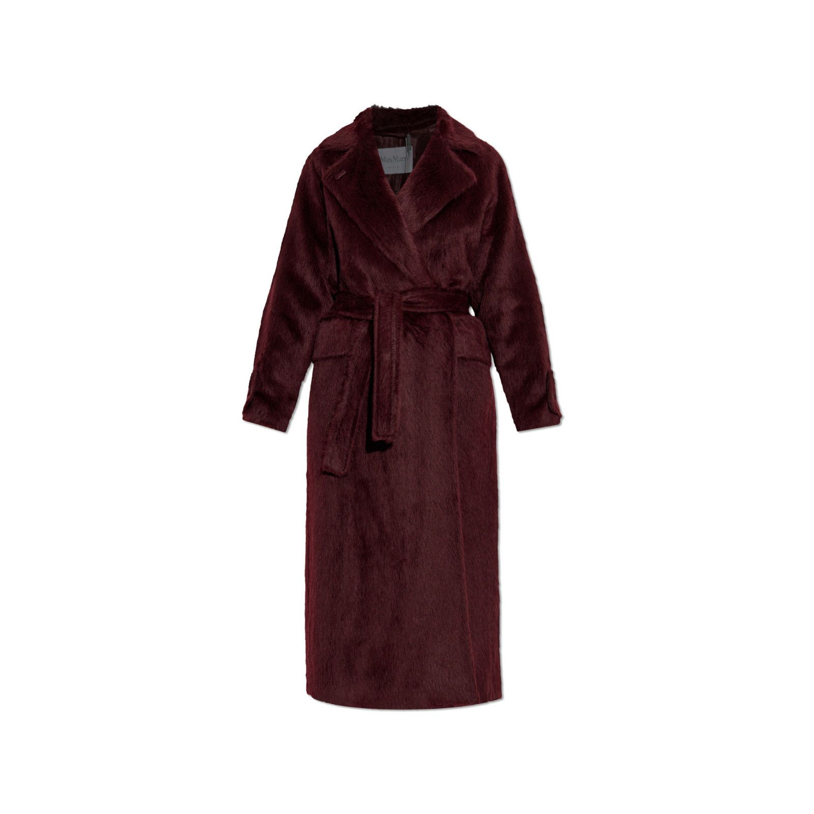 Max Mara MAX MARA Albata Burgundy Alpaca Long Coat New & Authentic (W Size XS / US 0-2 / IT 36-38 - 1 Thumbnail