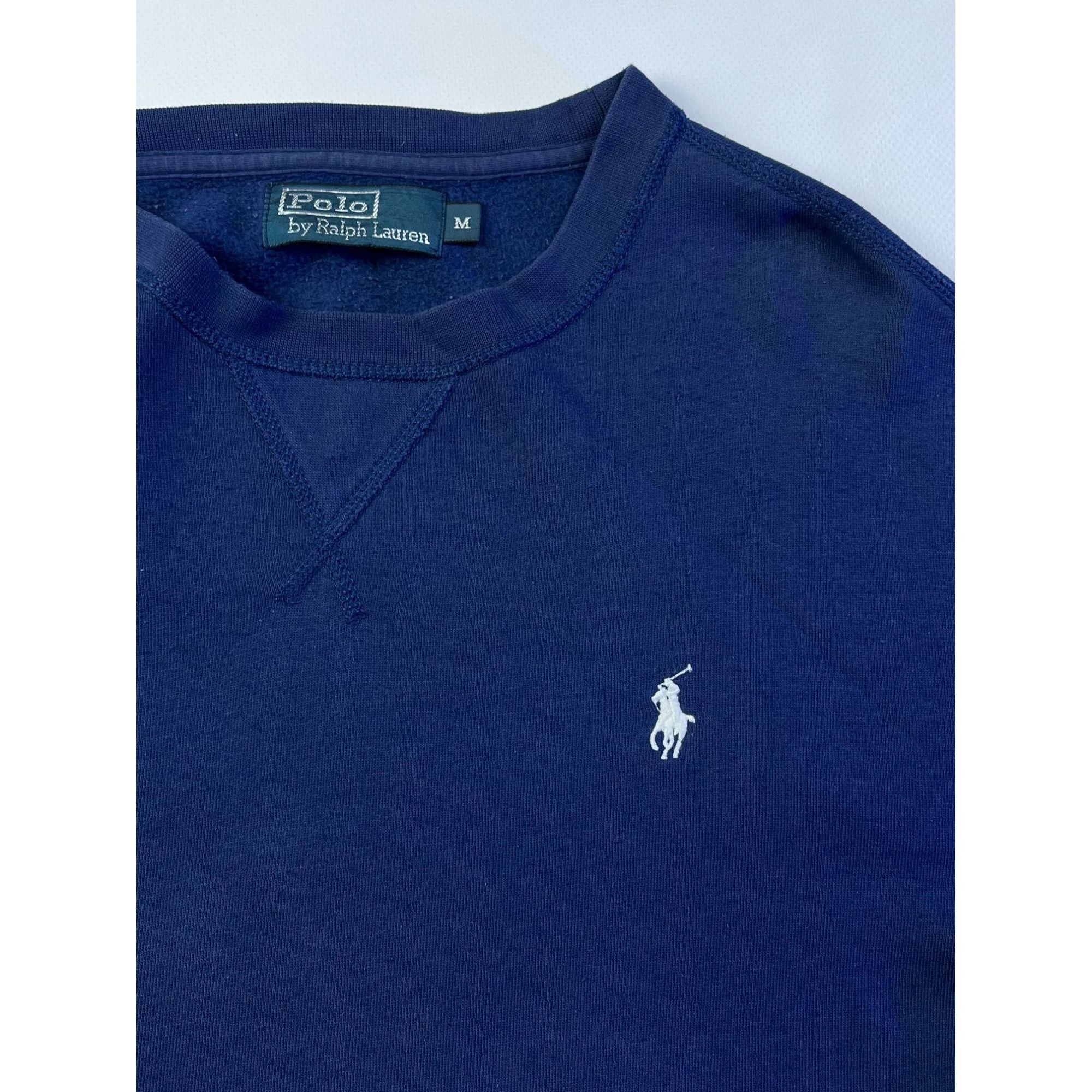 Ralph Lauren × Vintage Polo Ralph Lauren Navy Blue Crewneck Sweatshirt Size US M / EU 48-50 / 2 - 3 Thumbnail
