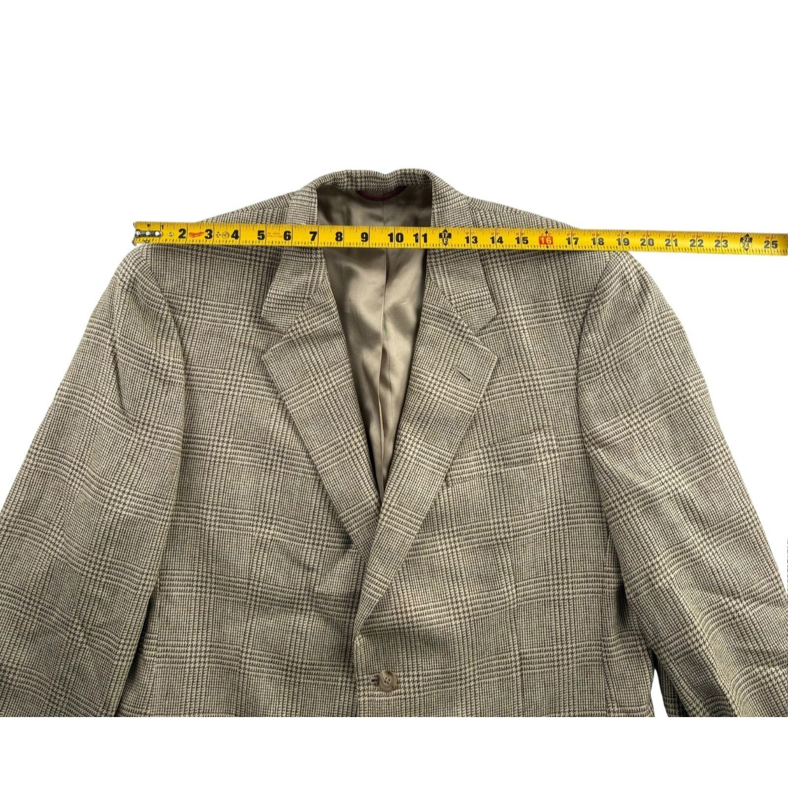 Hart Schaffner Marx Hart Schaffner & Marx Men’s Wool Blend Plaid Blazer Jacket T Size 44L - 7 Thumbnail