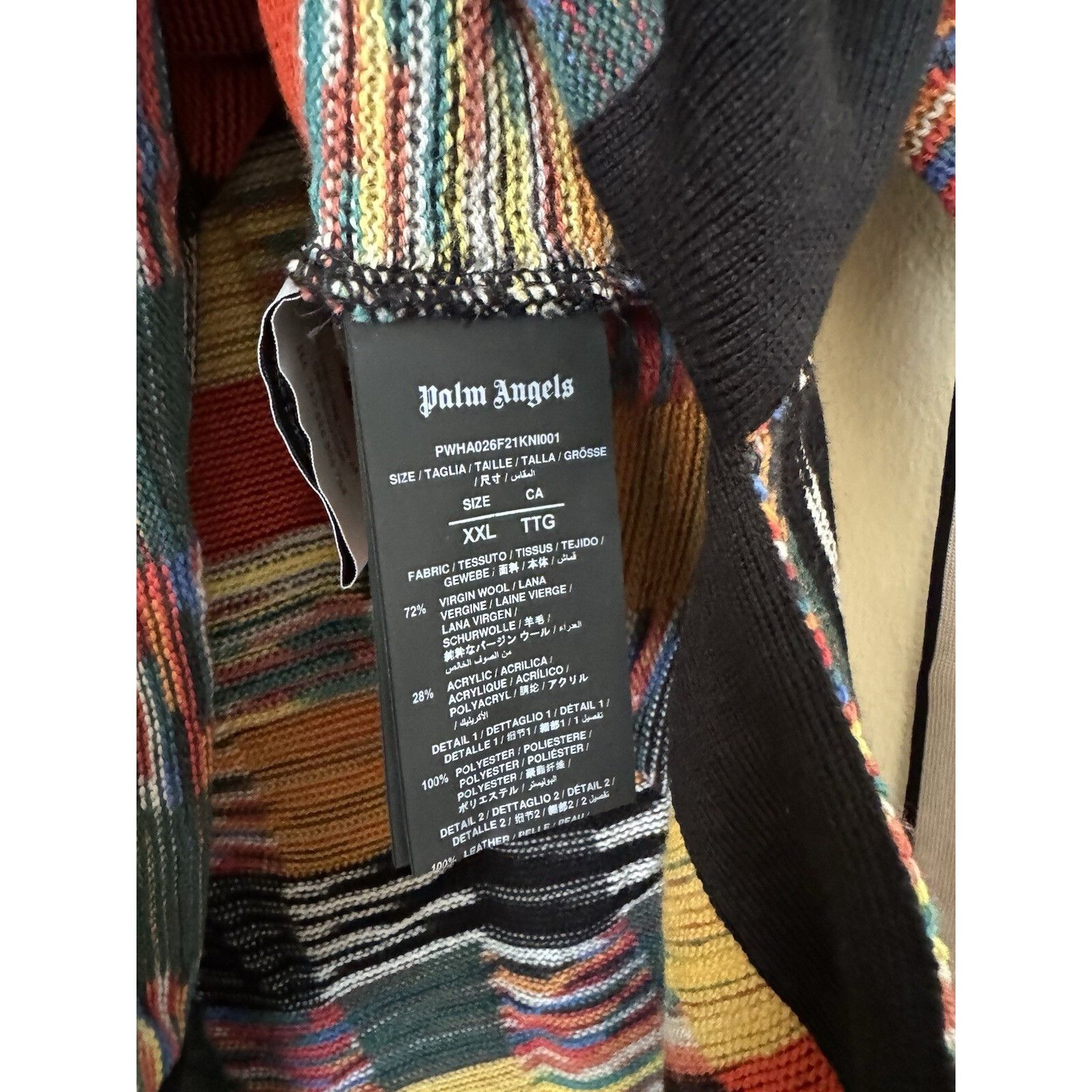 Palm Angels Palm Angels x Missoni Snap Button Shirt Multicolor Wool XXL Size US XXL / EU 58 / 5 - 4 Thumbnail