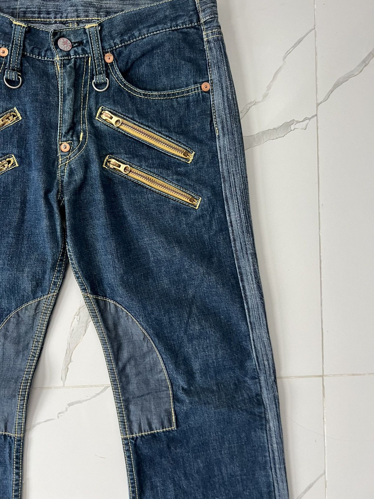 Michiko Koshino 00's YEN BY MICHIKO KOSHINO RARE RETRO JEANS ZIPPER ARCHIVE Size US 30 / EU 46 - 4 Thumbnail