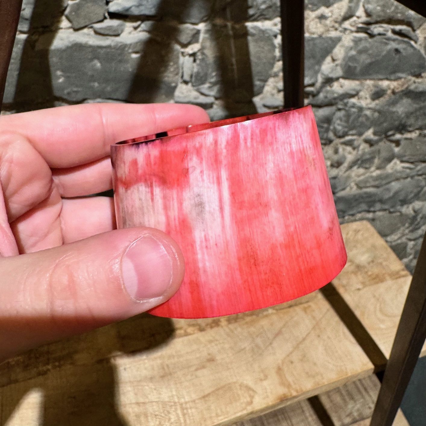 Marni Marni Pink White Horn Wide Bracelet Size ONE SIZE - 8 Thumbnail