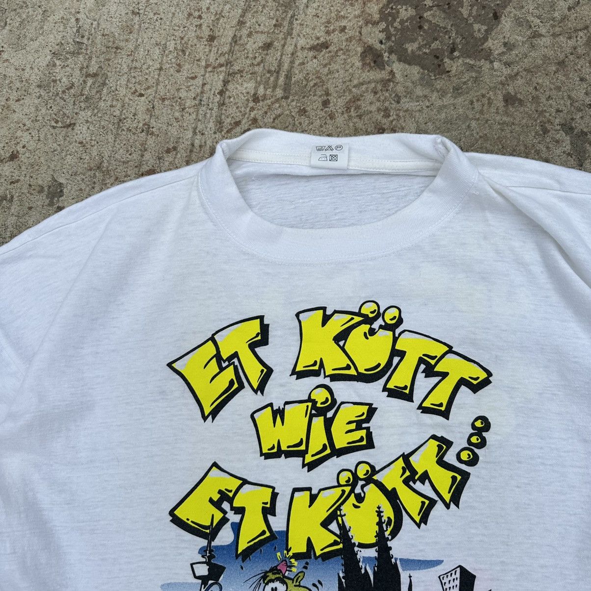 Japanese Brand Vintage Adult Ävver Vun Nix Kütt Nix T-shirts Joke Humor 90s Size US XL / EU 56 / 4 - 10 Thumbnail