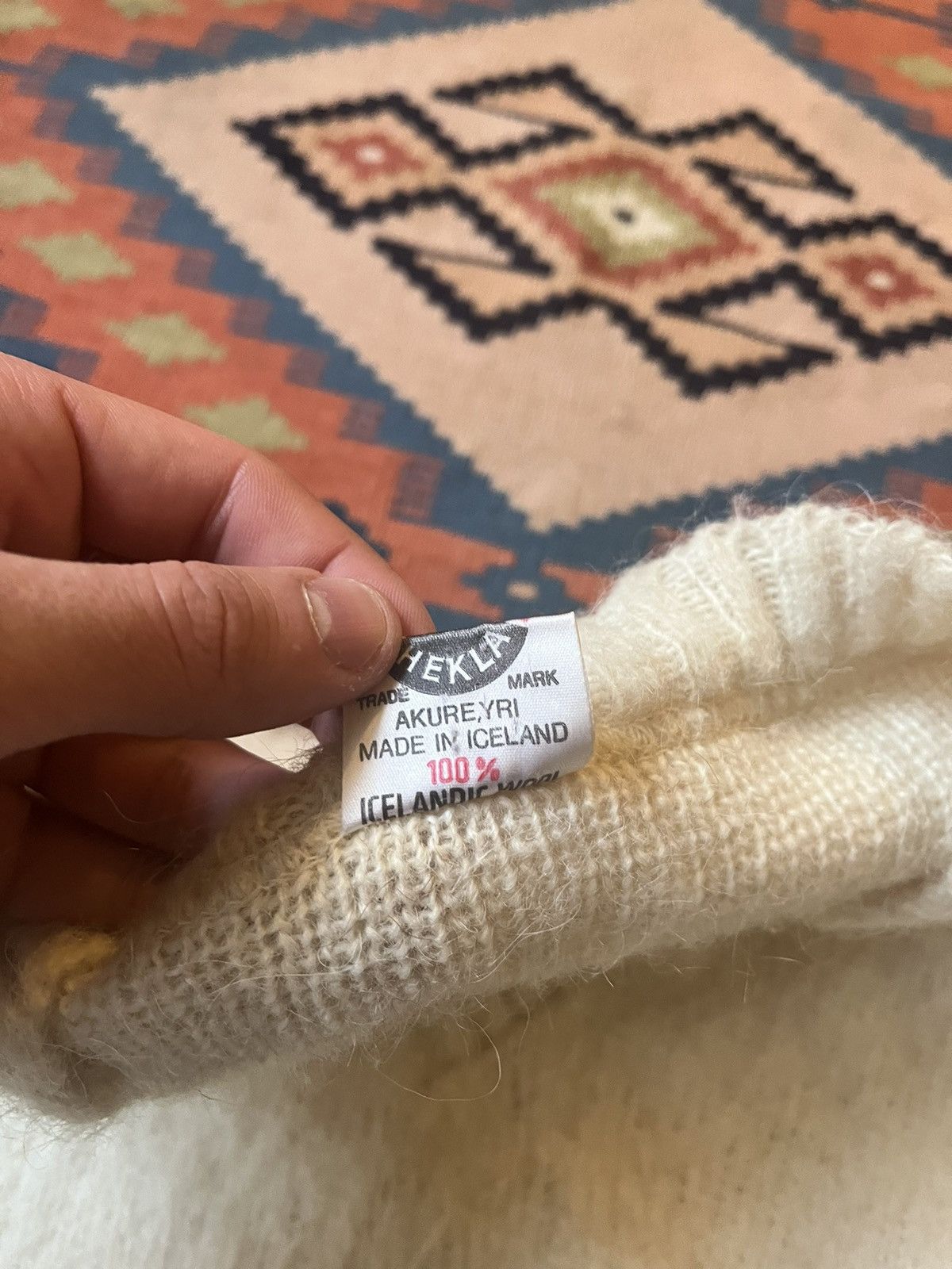 Japanese Brand Rare Vintage 90's wool Fuzzy Knit white Sweater Size US M / EU 48-50 / 2 - 4 Thumbnail
