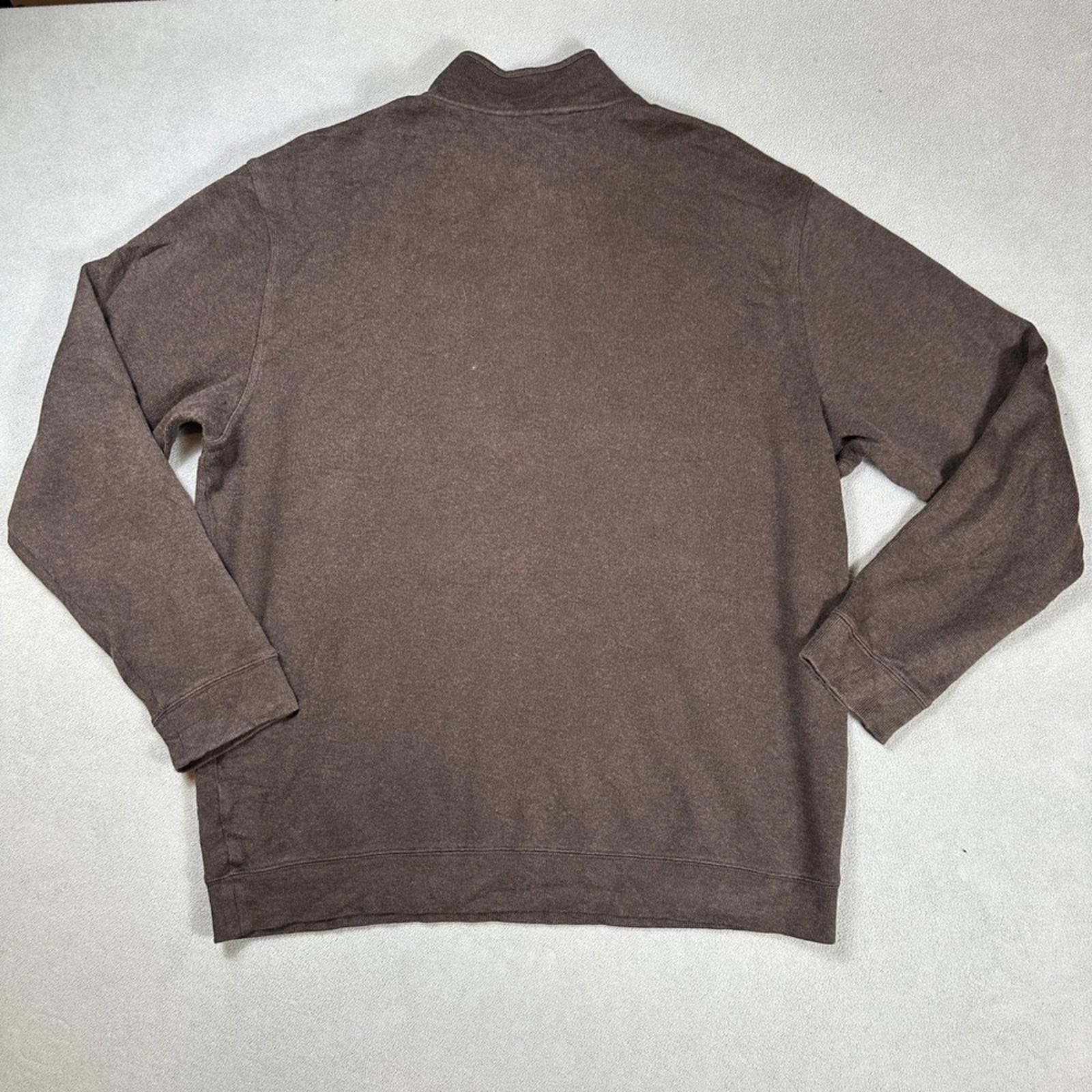 Brooks Brothers Brooks Brothers Mens Quarter Zip Pullover Sweater XXL Brown Size US XXL / EU 58 / 5 - 3 Thumbnail
