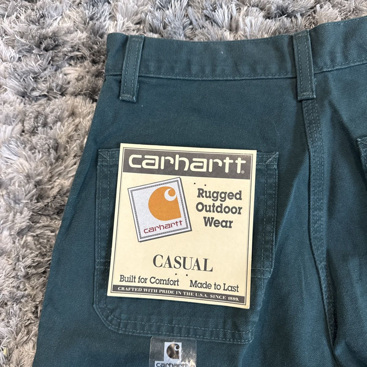 Carhartt BNWT Vintage 90s Carhartt B30 EVG Green Denim Jorts GRAIL 28 Size US 28 / EU 44 - 3 Thumbnail
