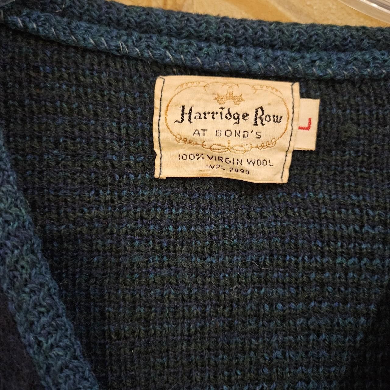 Other 60s cottagecore indie blue green argyle cardigan Size US L / EU 52-54 / 3 - 3 Thumbnail